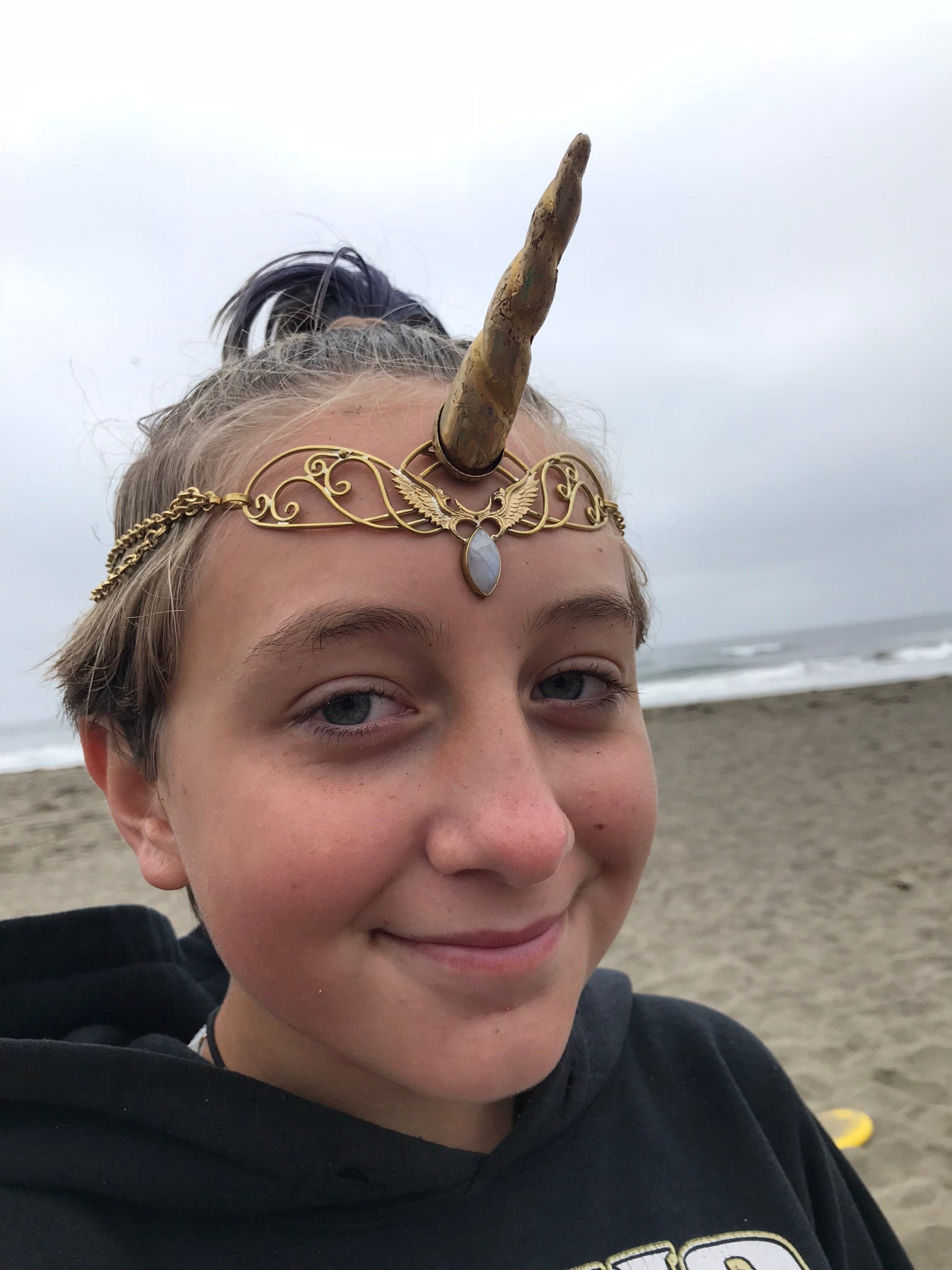 Unicorn Horn - Gold Rainbow Liquid Fire Mantra