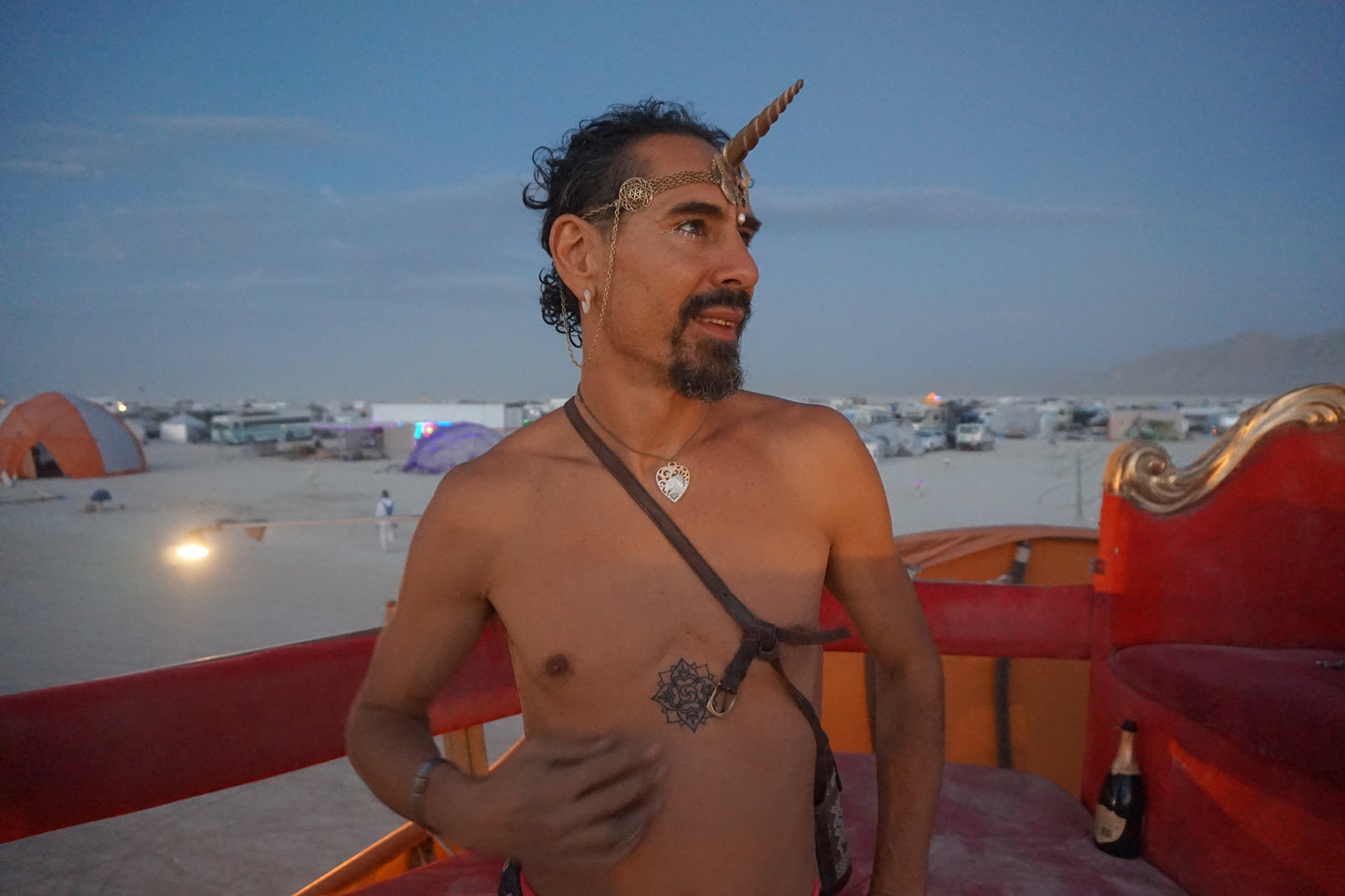 Unicorn Horn - Natural Wood Liquid Fire Mantra