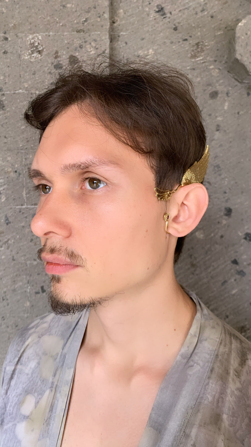 Wing Ear Cuffs - 24K Gold Plated Liquid Fire Mantra