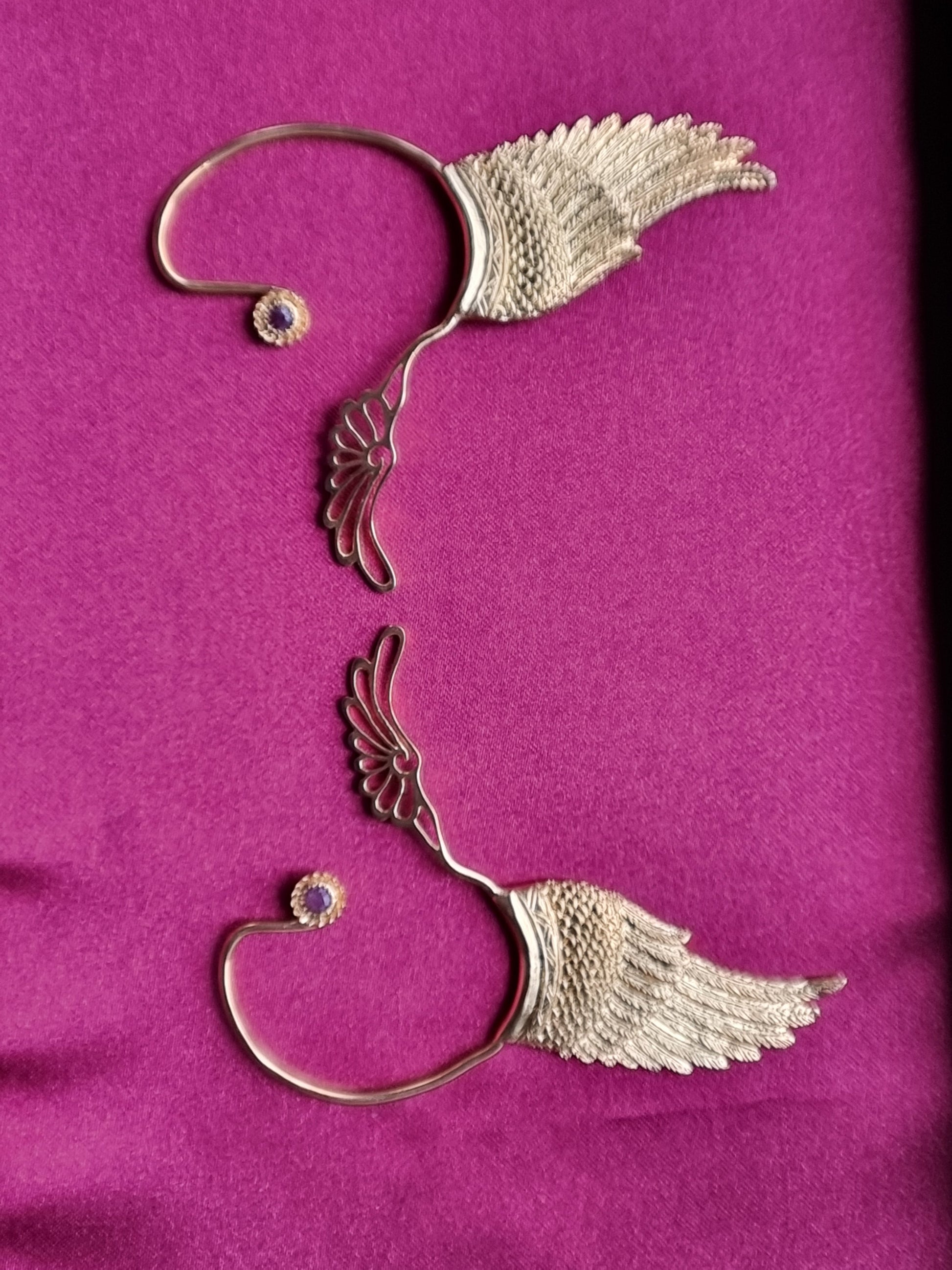 Wing Ear Cuffs - 24K Gold Plated Liquid Fire Mantra