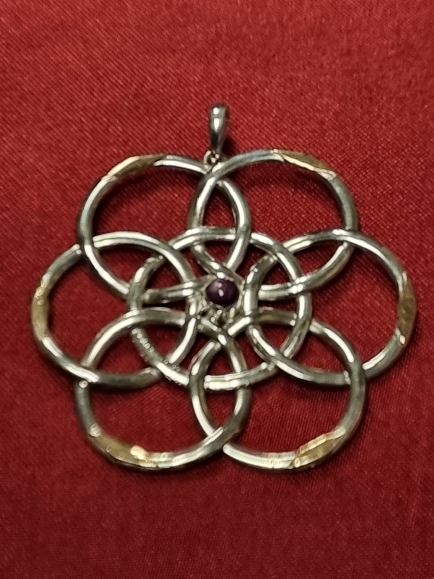Seed of Life Pendant Liquid Fire Mantra