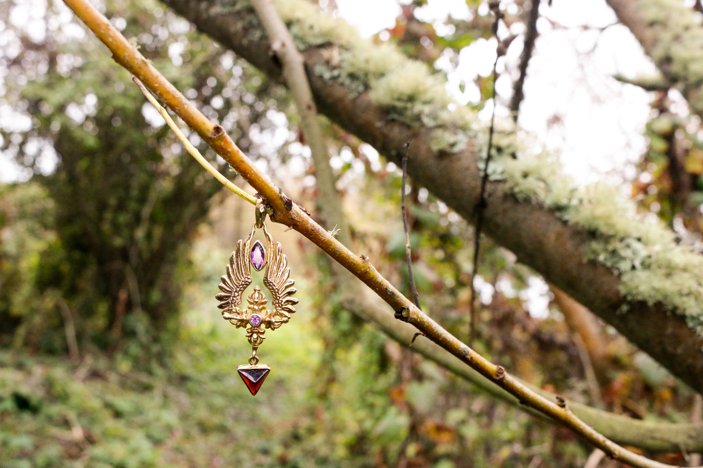 Flying Vajra Pendant - Brass