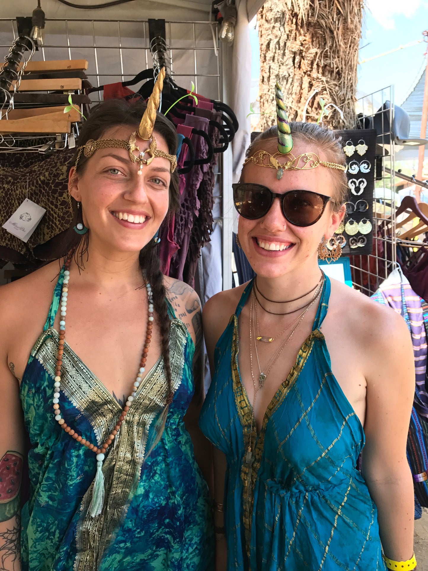 Unicorn Horn - Gold Rainbow Liquid Fire Mantra