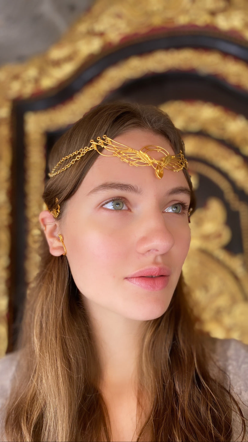 Wing Tiara - 24K Gold Plated Liquid Fire Mantra