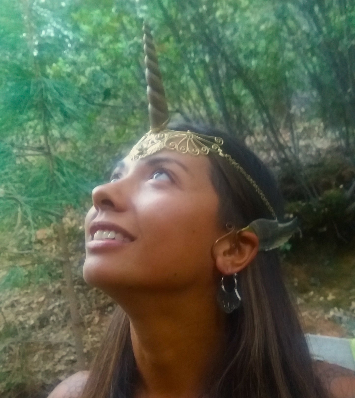 Unicorn Horn - Natural Wood Liquid Fire Mantra