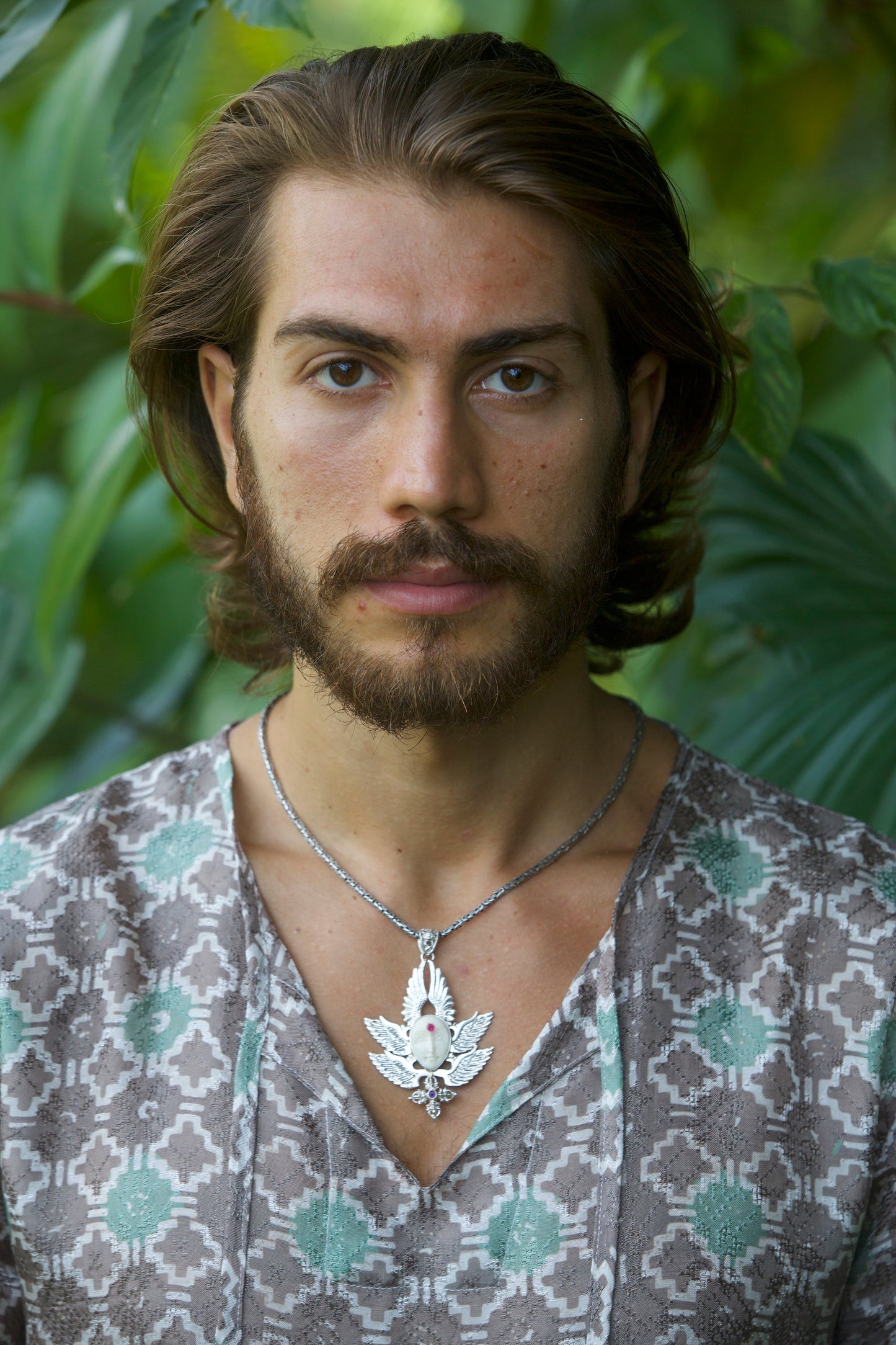 Seraphim Pendant - Sterling Silver Liquid Fire Mantra