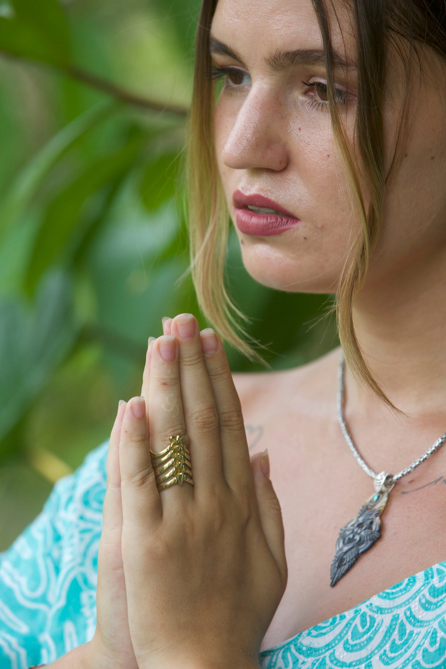Vertebrae Ring Liquid Fire Mantra