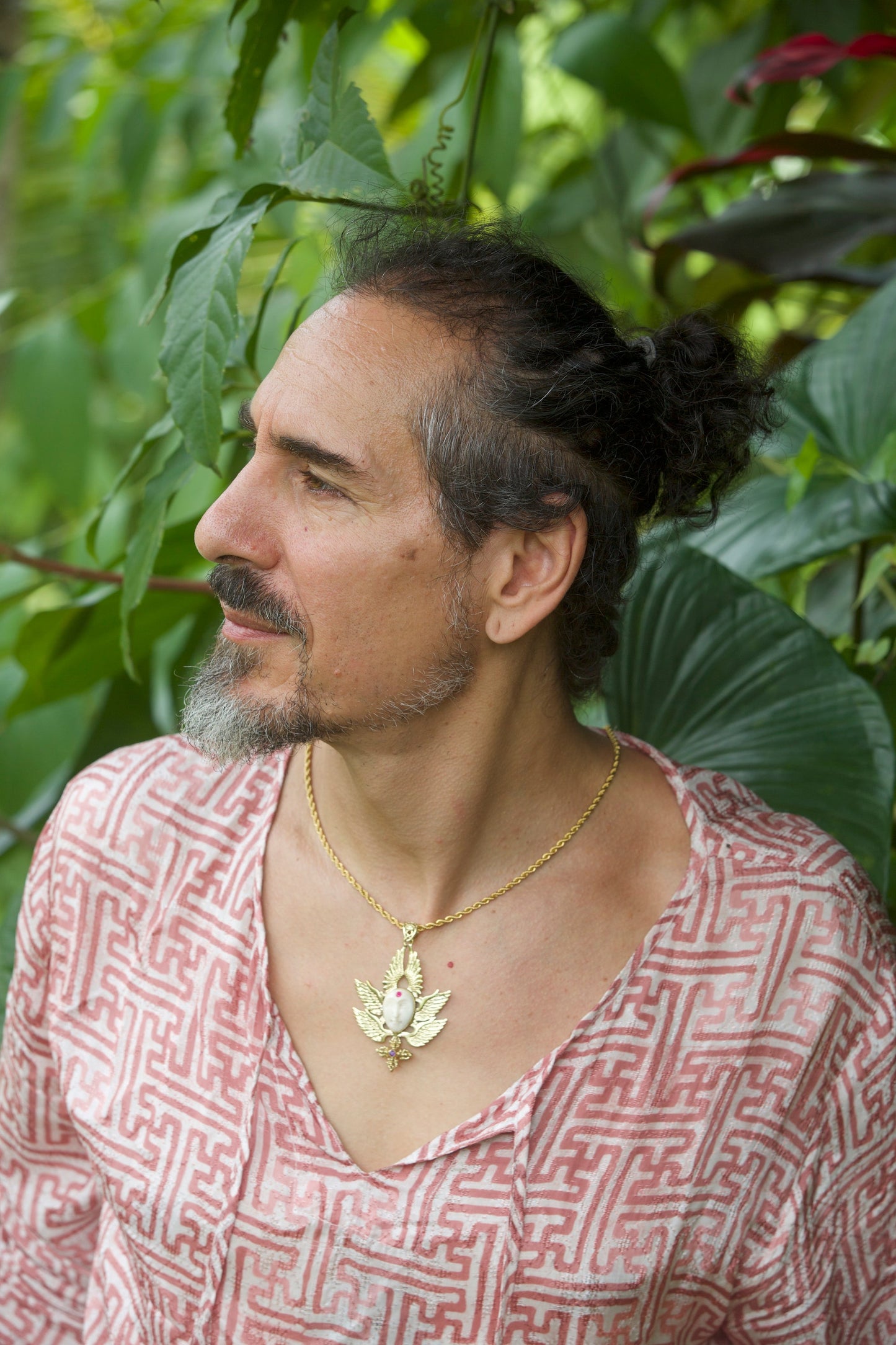 Seraphim Pendant - Brass Liquid Fire Mantra