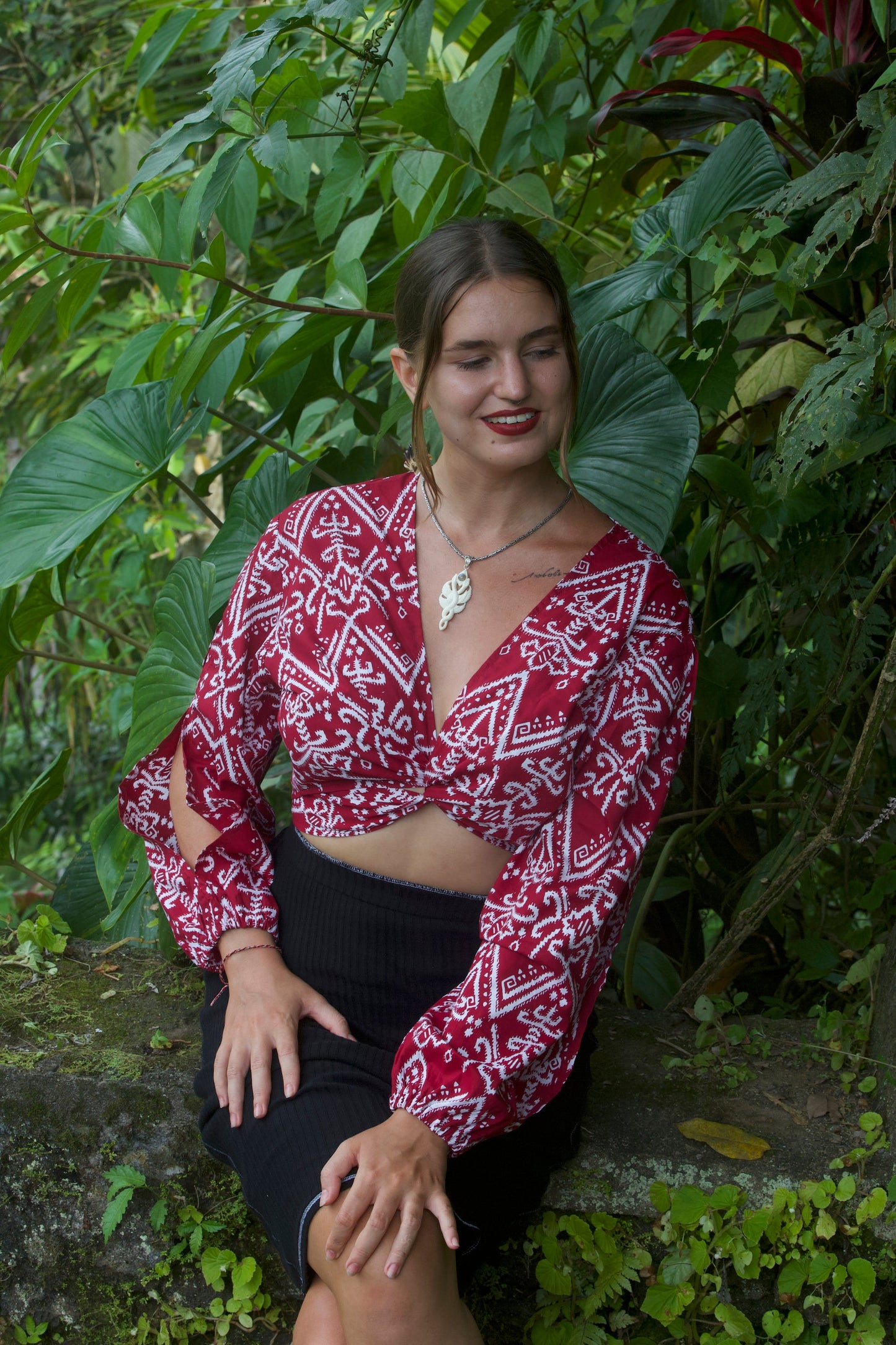 Dancing Serpents Pendant - Bone - Labradorite Liquid Fire Mantra