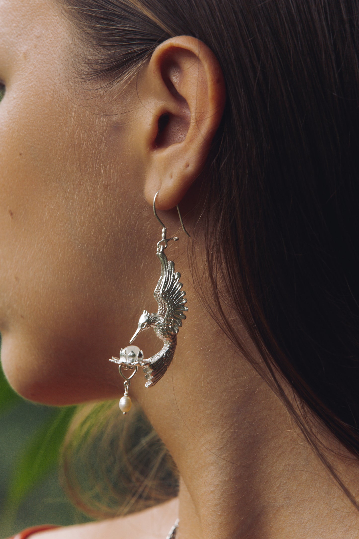 Hummingbird Lotus Earrings