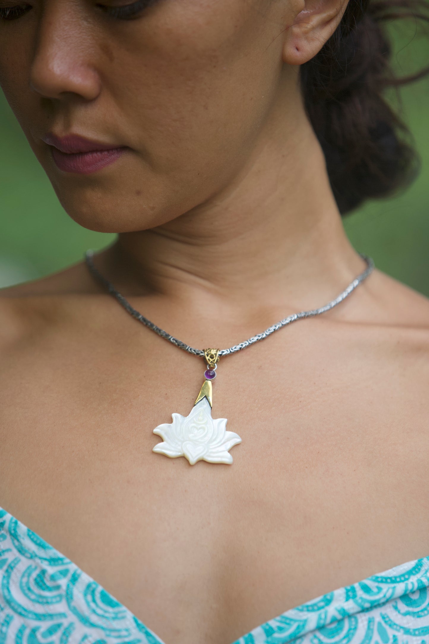Lotus Om Drop Pendant