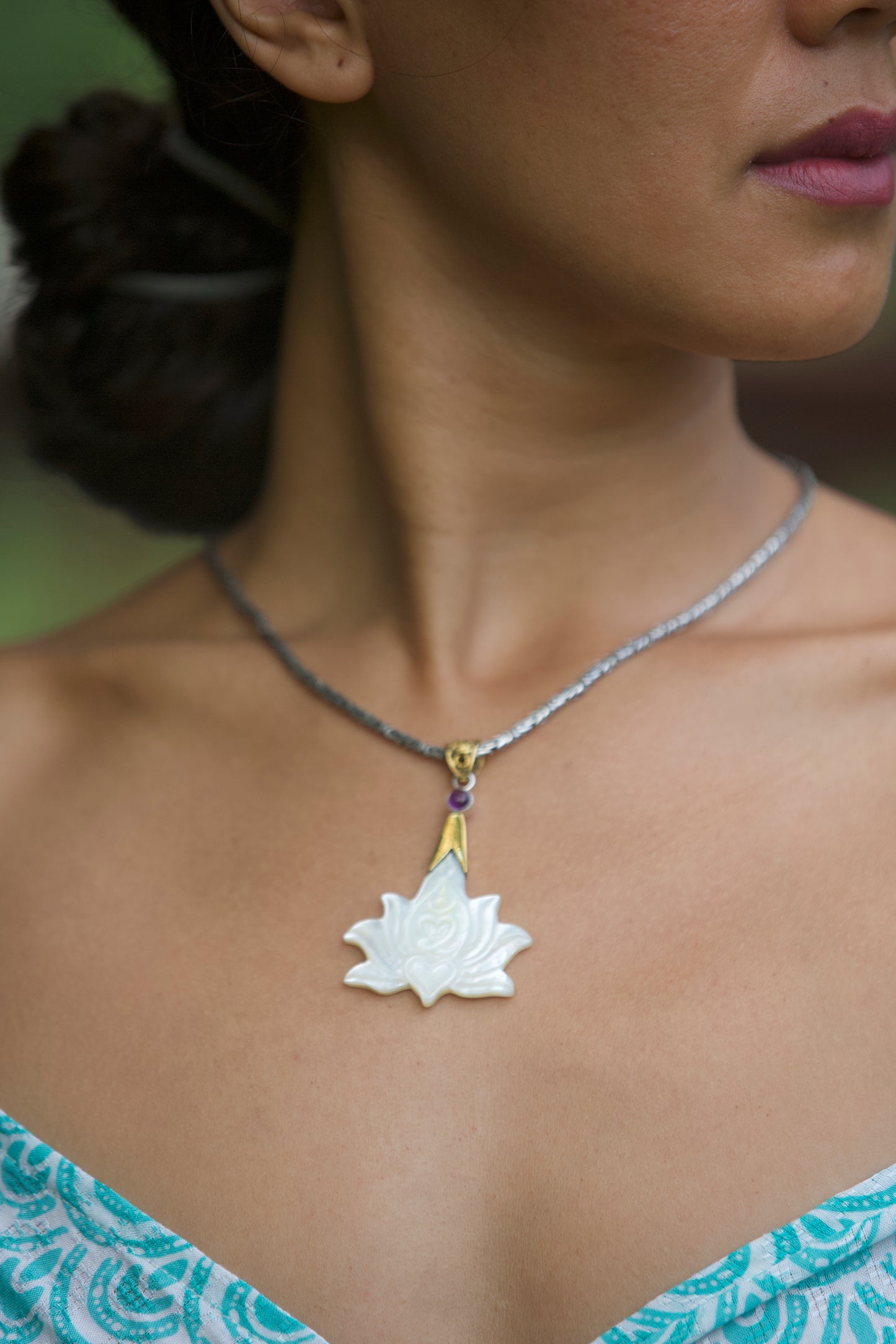 Lotus Om Drop Pendant