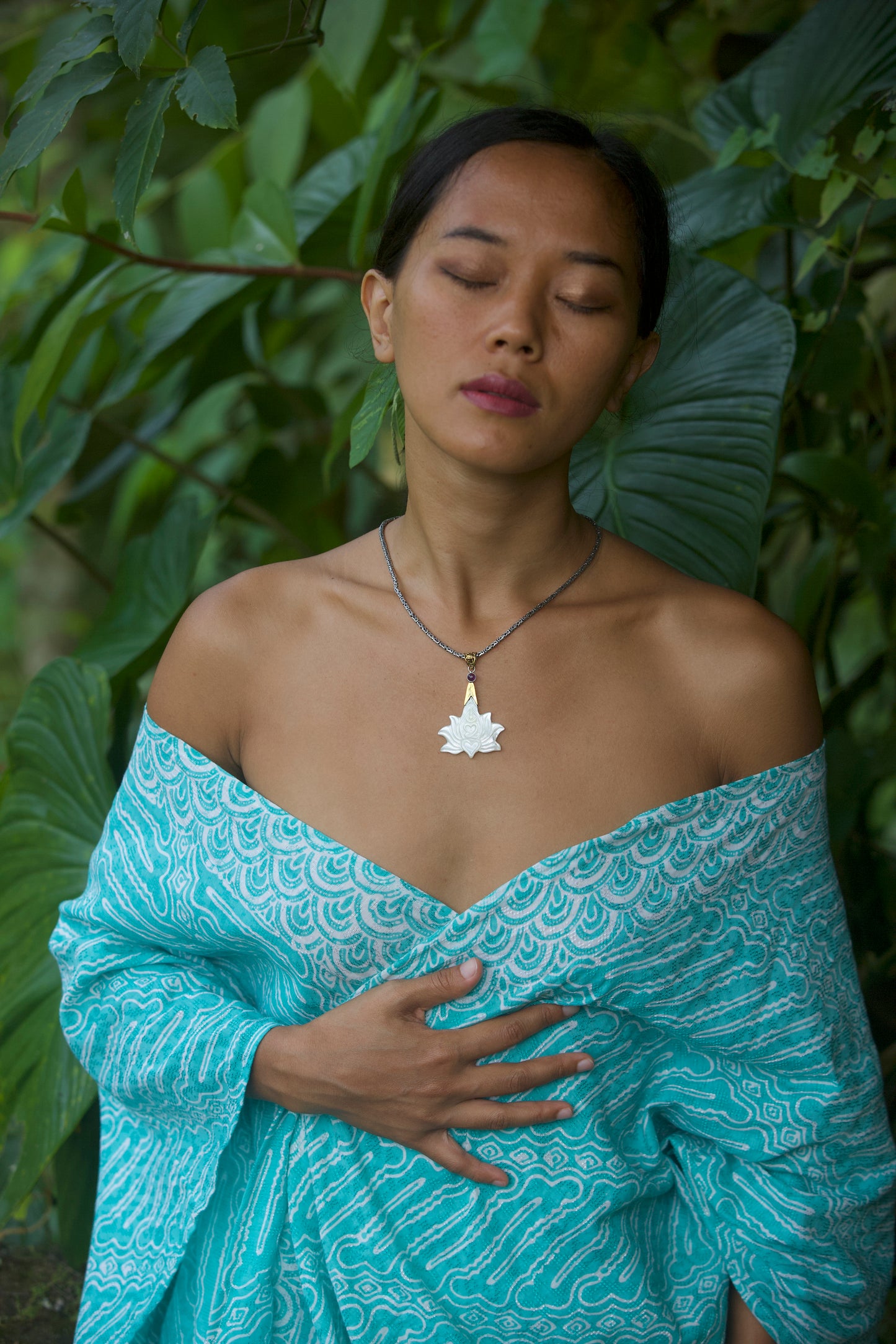 Lotus Om Drop Pendant