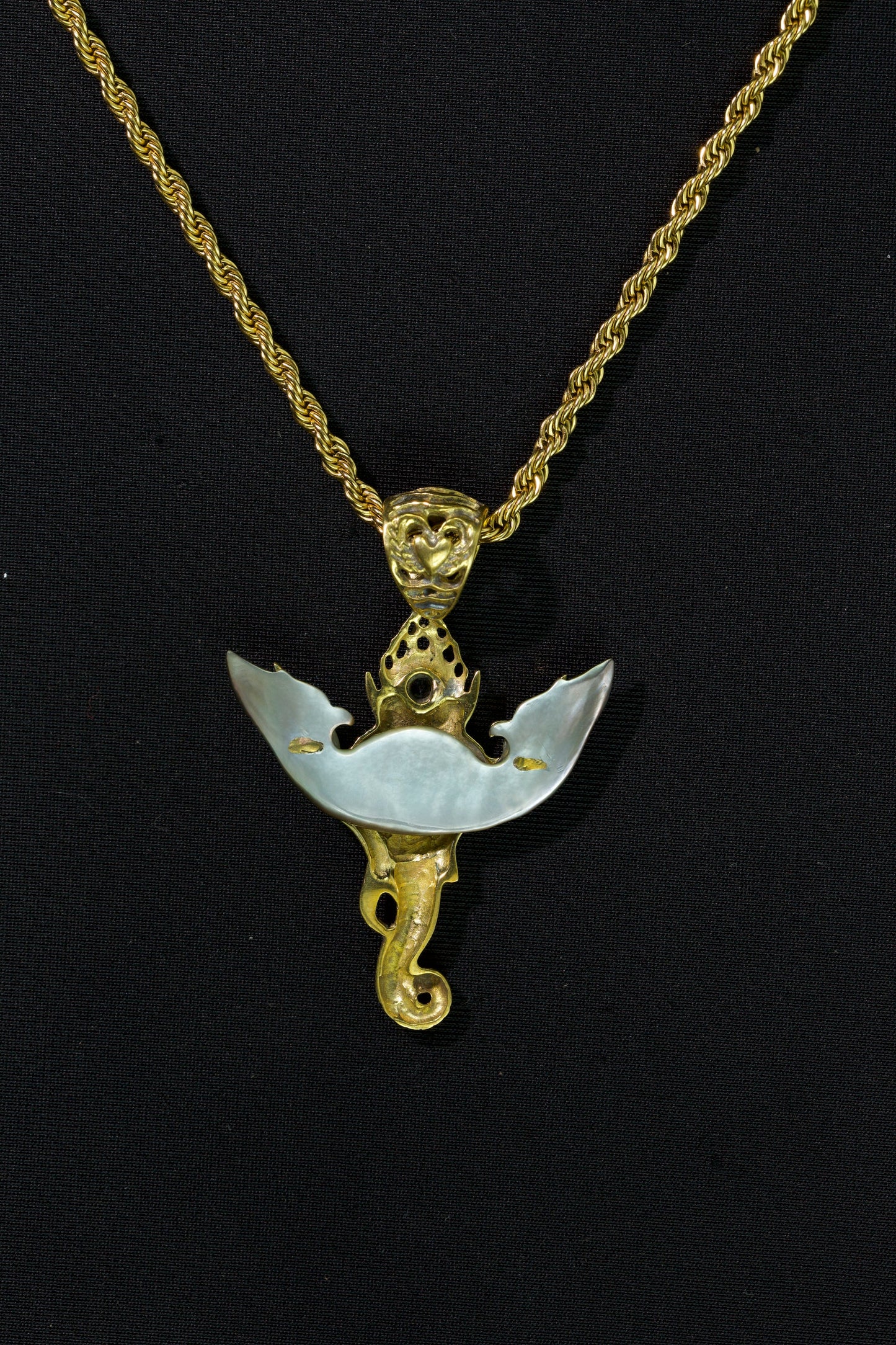 Ganesha Angel Pendant - Small Liquid Fire Mantra
