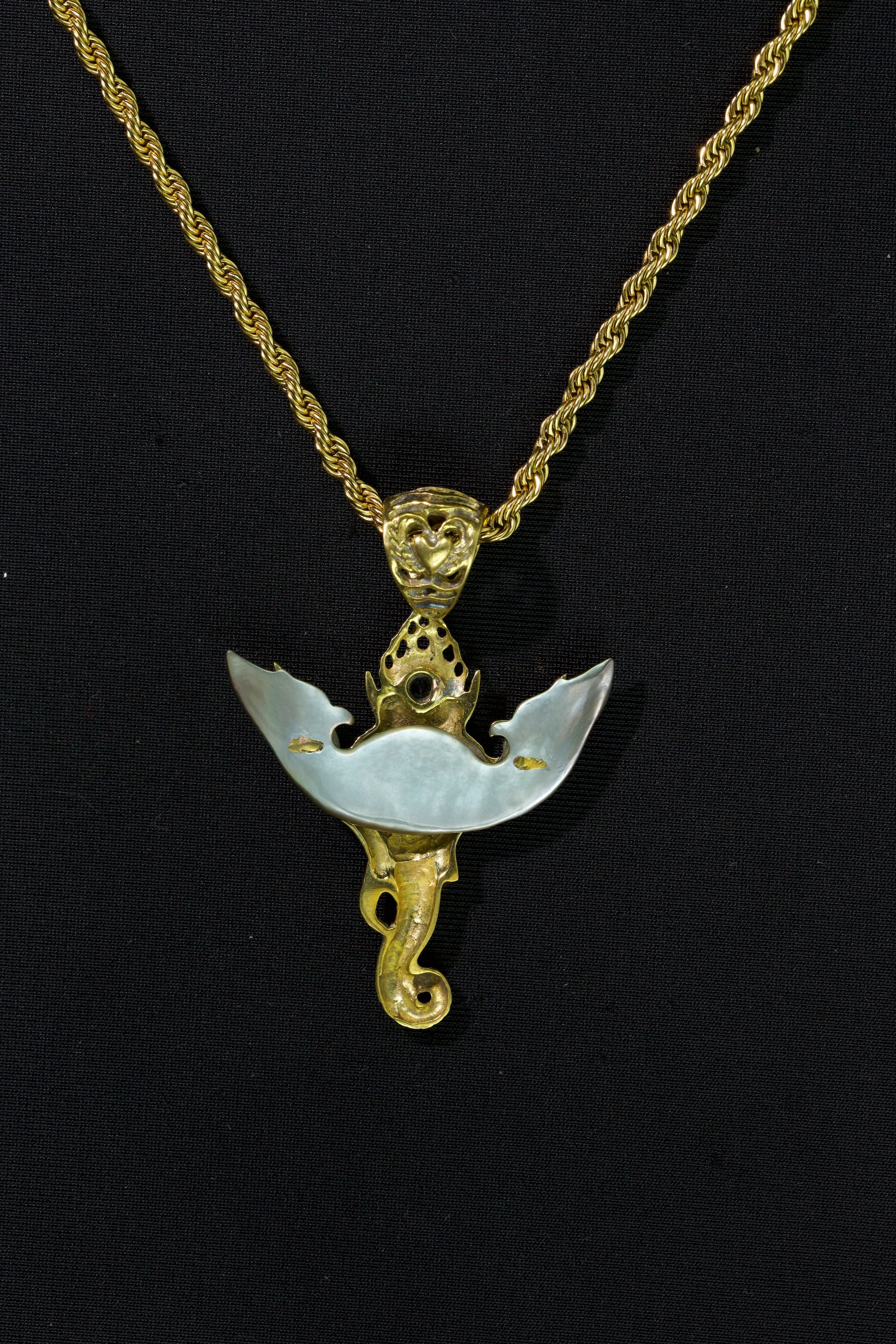 Ganesha Angel Pendant - Small Liquid Fire Mantra