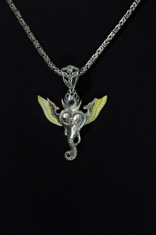 ganesha angel pendant small