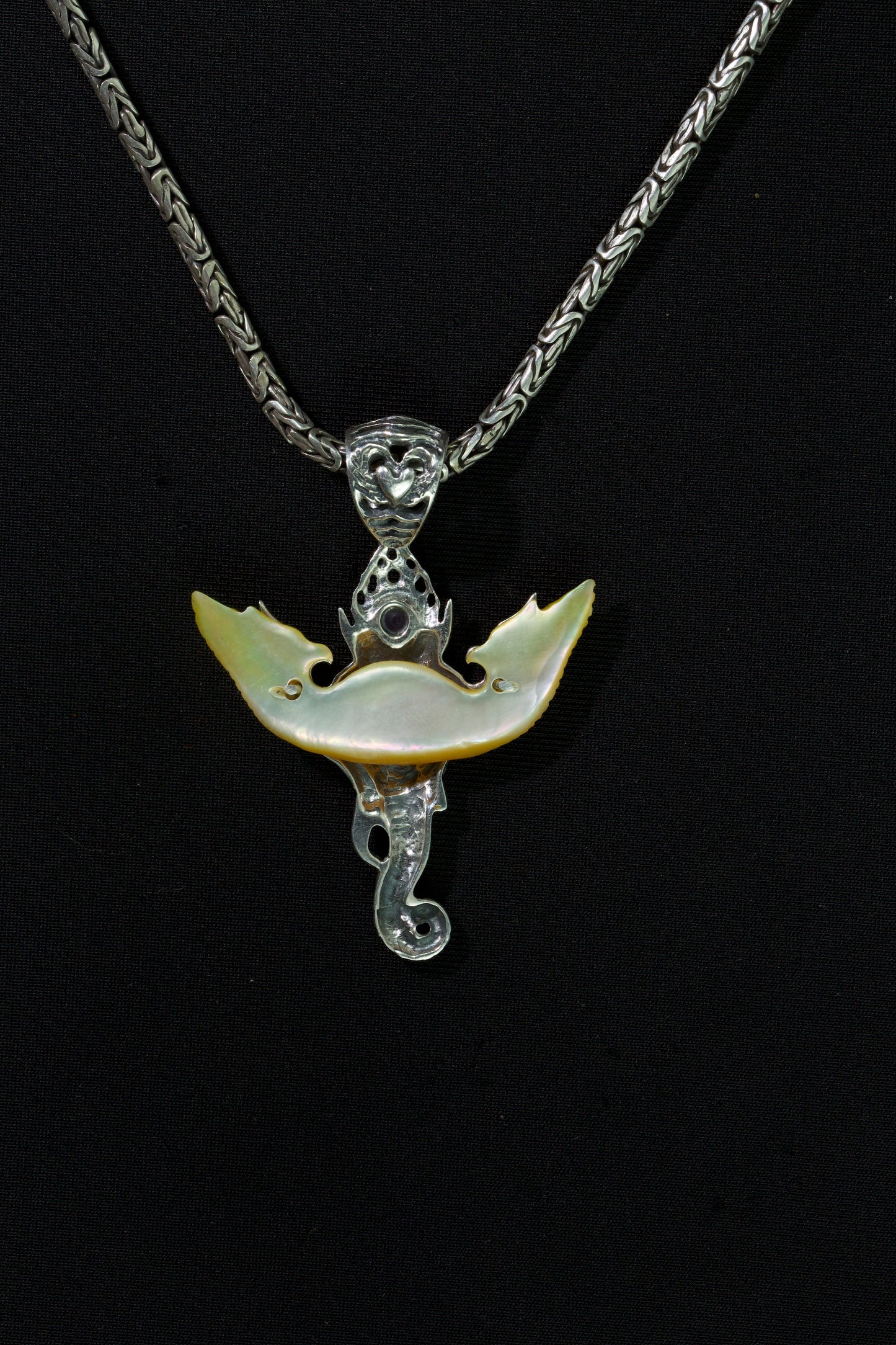 Ganesha Angel Pendant - Small Liquid Fire Mantra