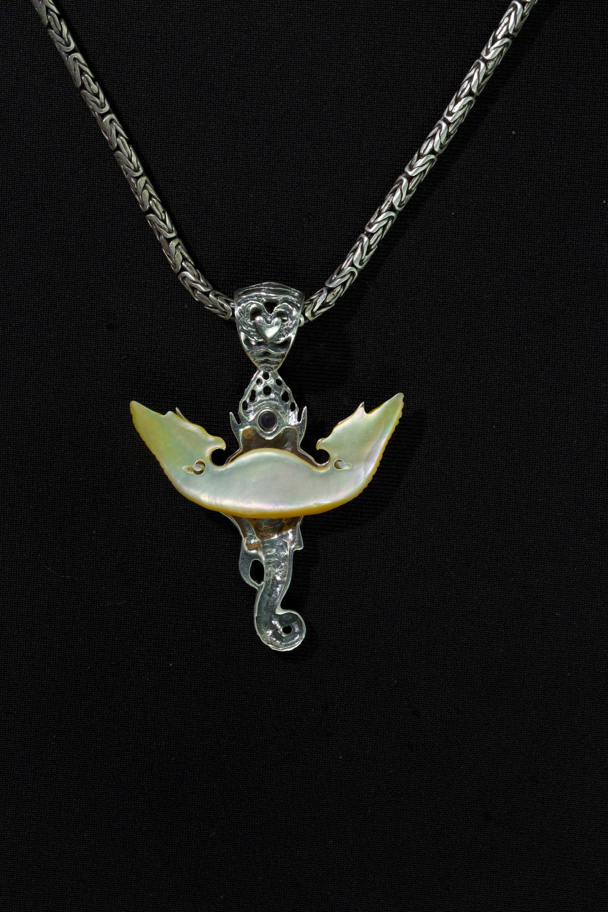 Ganesha Angel Pendant - Small Liquid Fire Mantra