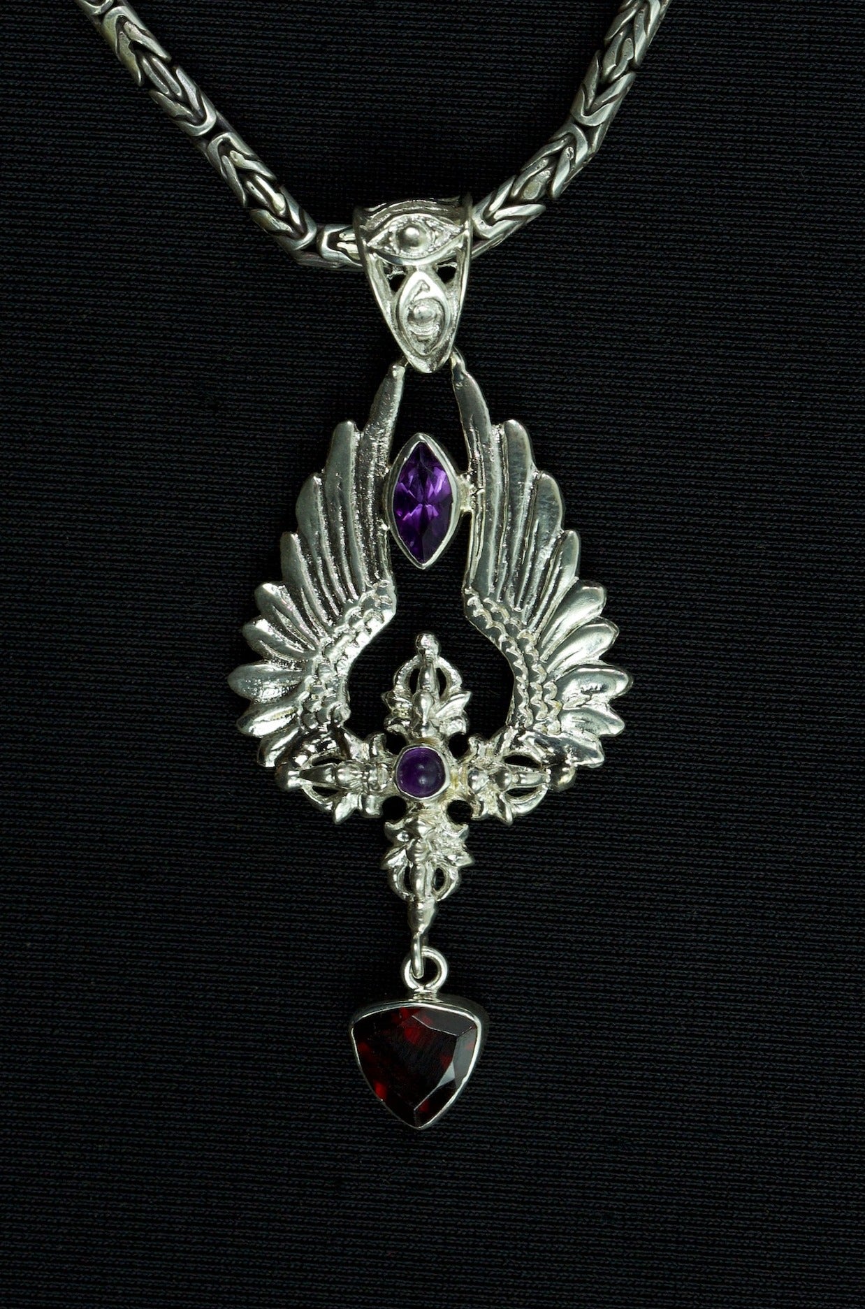 sterling silver vajra pendant