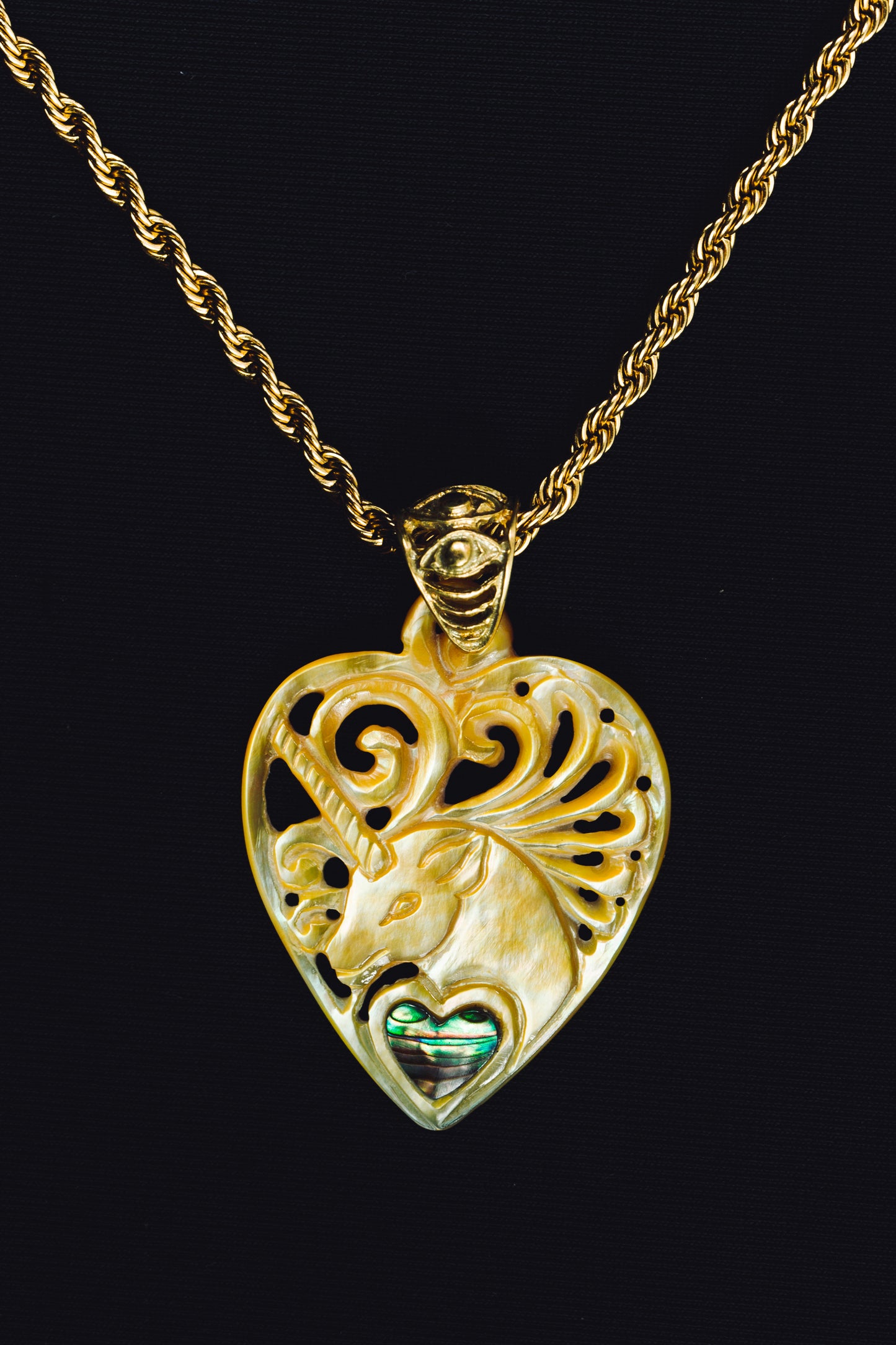unicorn guitar pick pendant