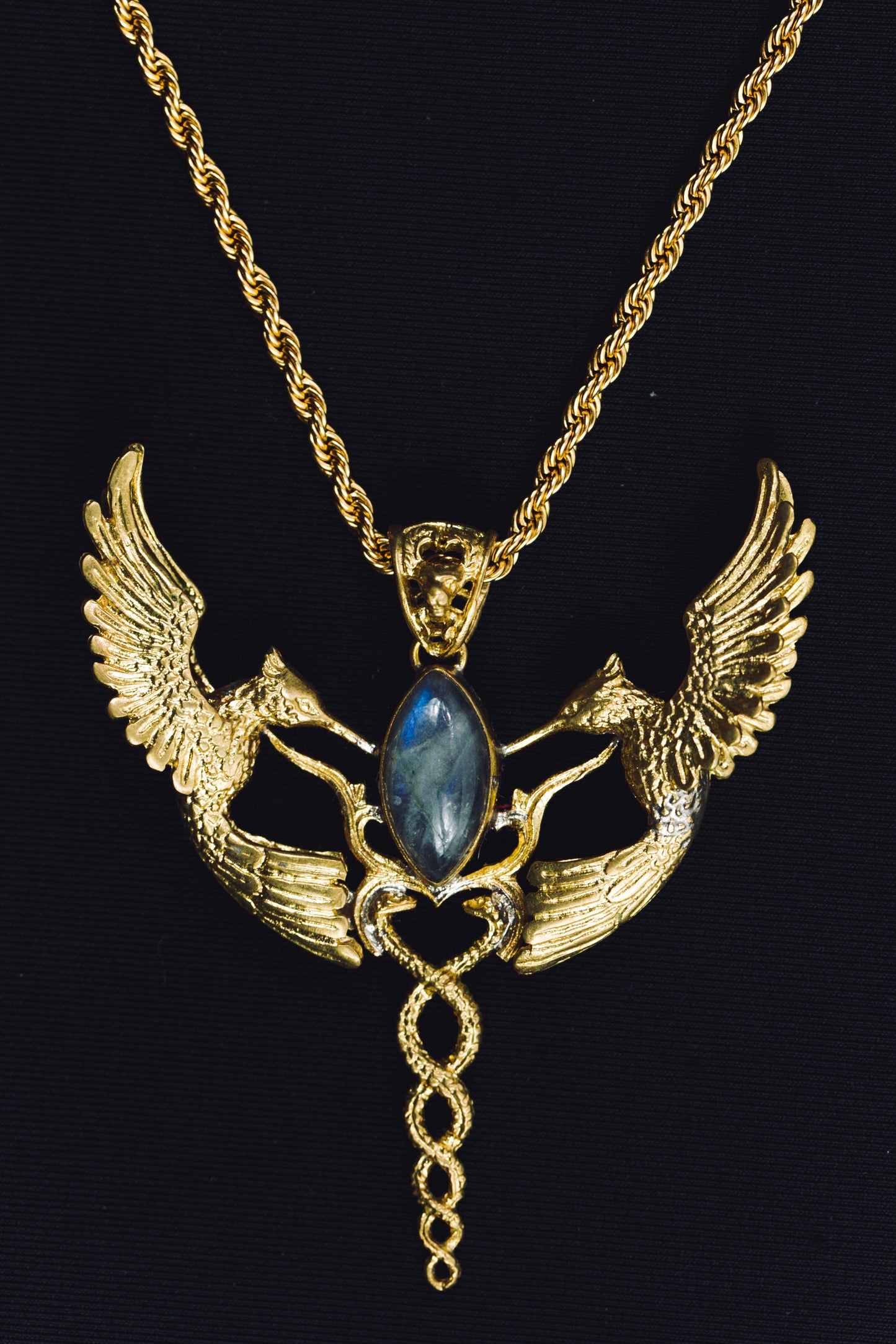 Humming Caduceus Pendant