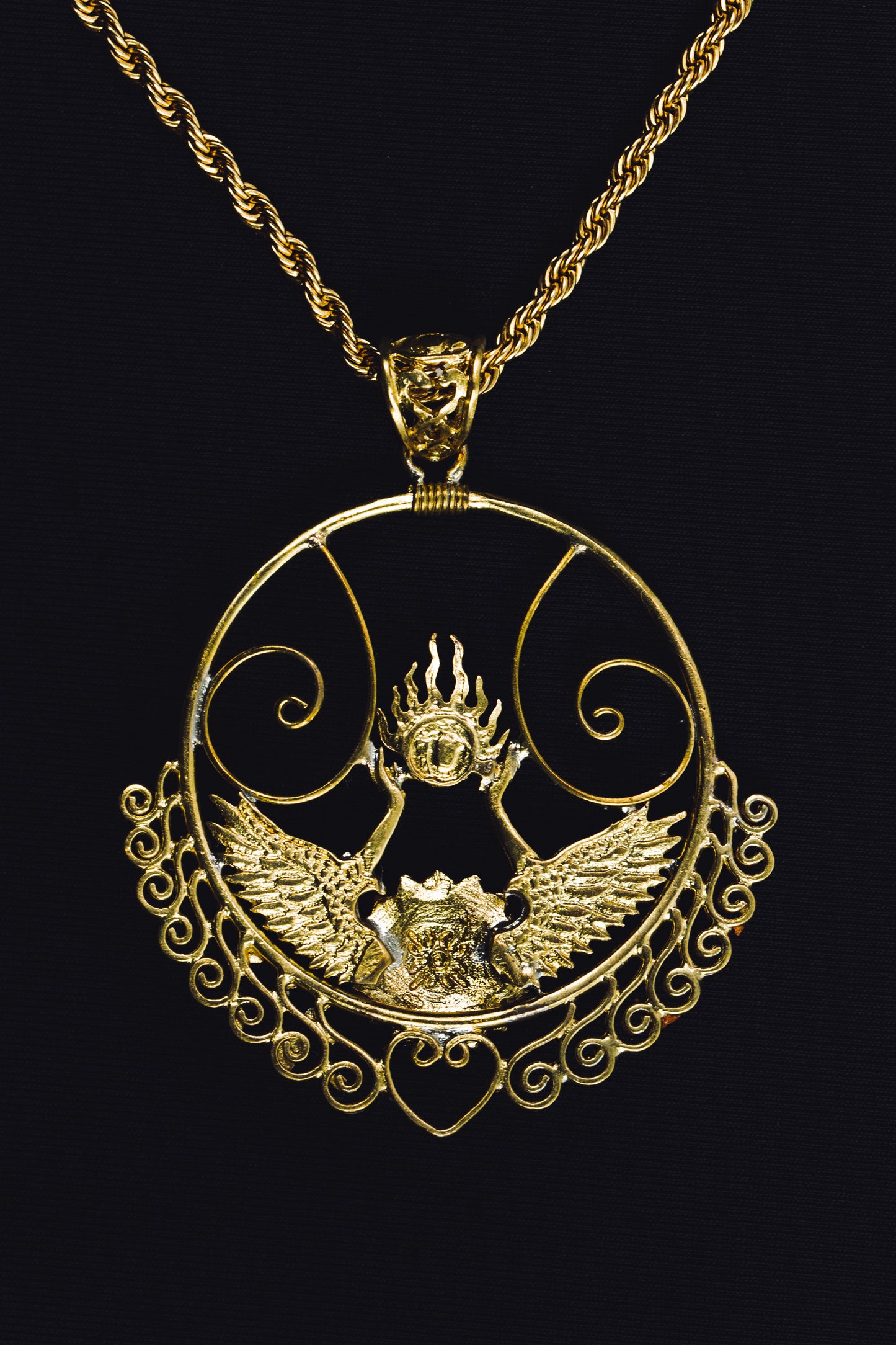 Shakti Bhakti Pendant - 24K Gold Plated - Labradorite