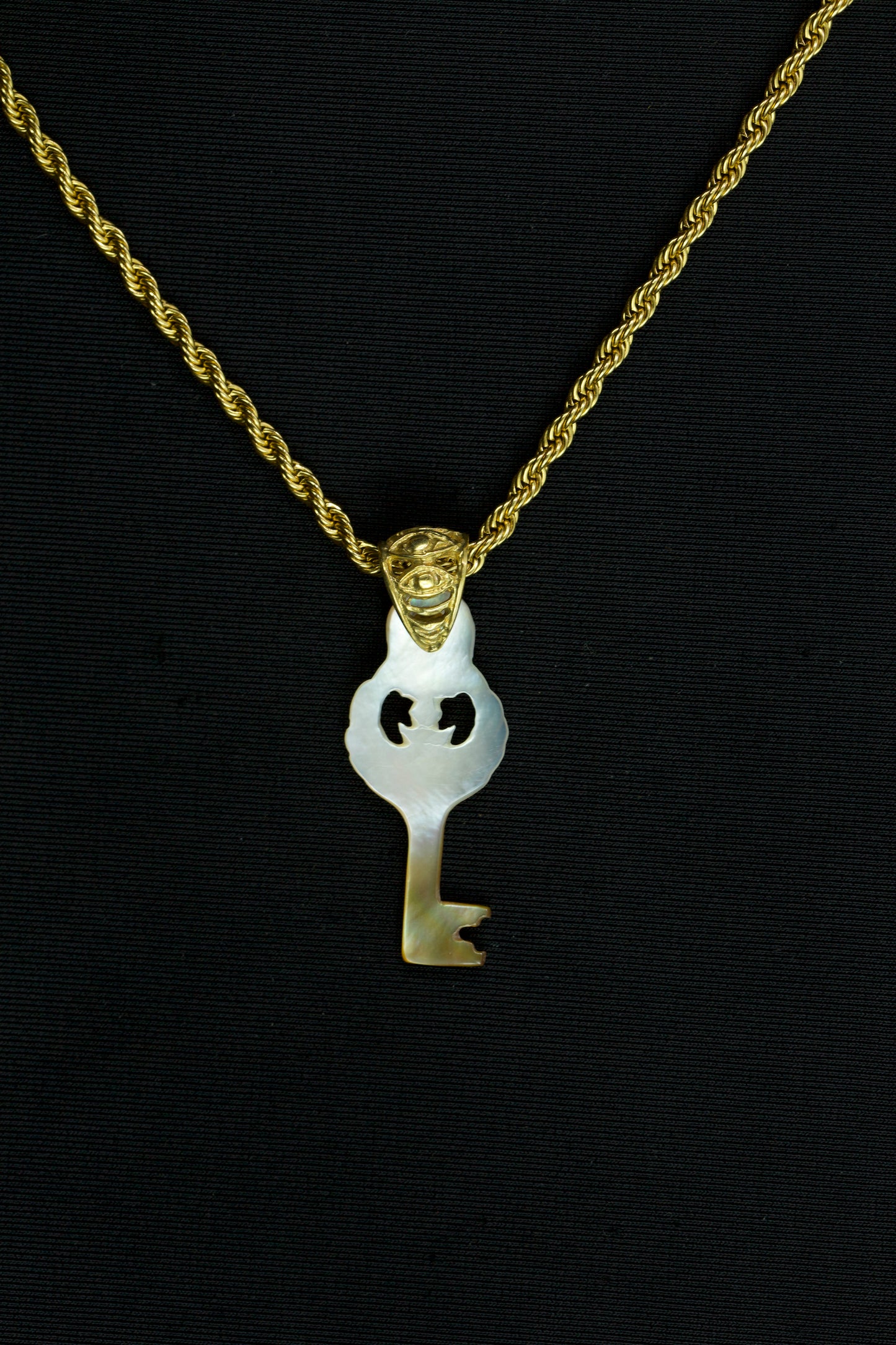 love heart tag key pendant