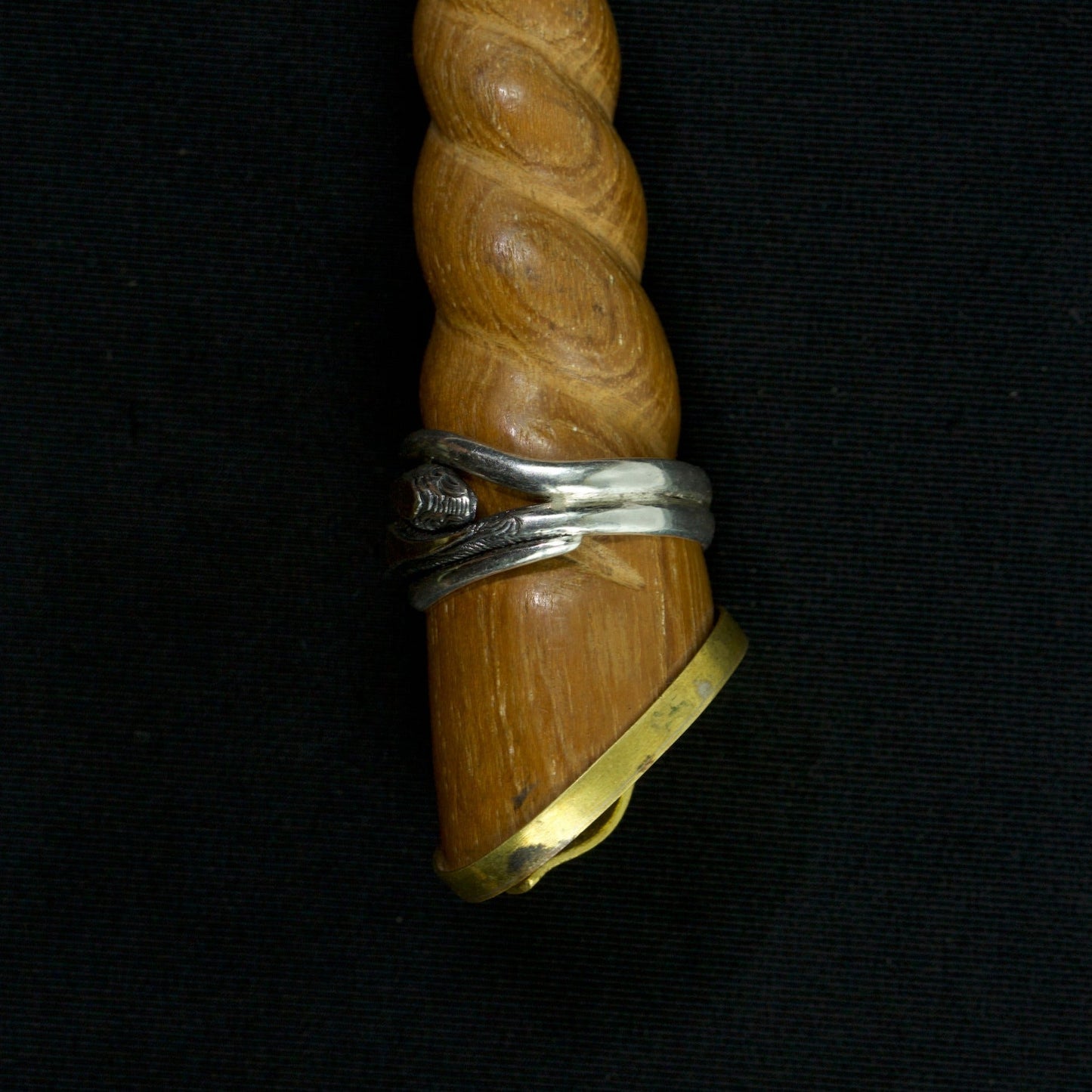 Snake Infinity Ring - Sterling Silver / 18K Gold Lay Liquid Fire Mantra