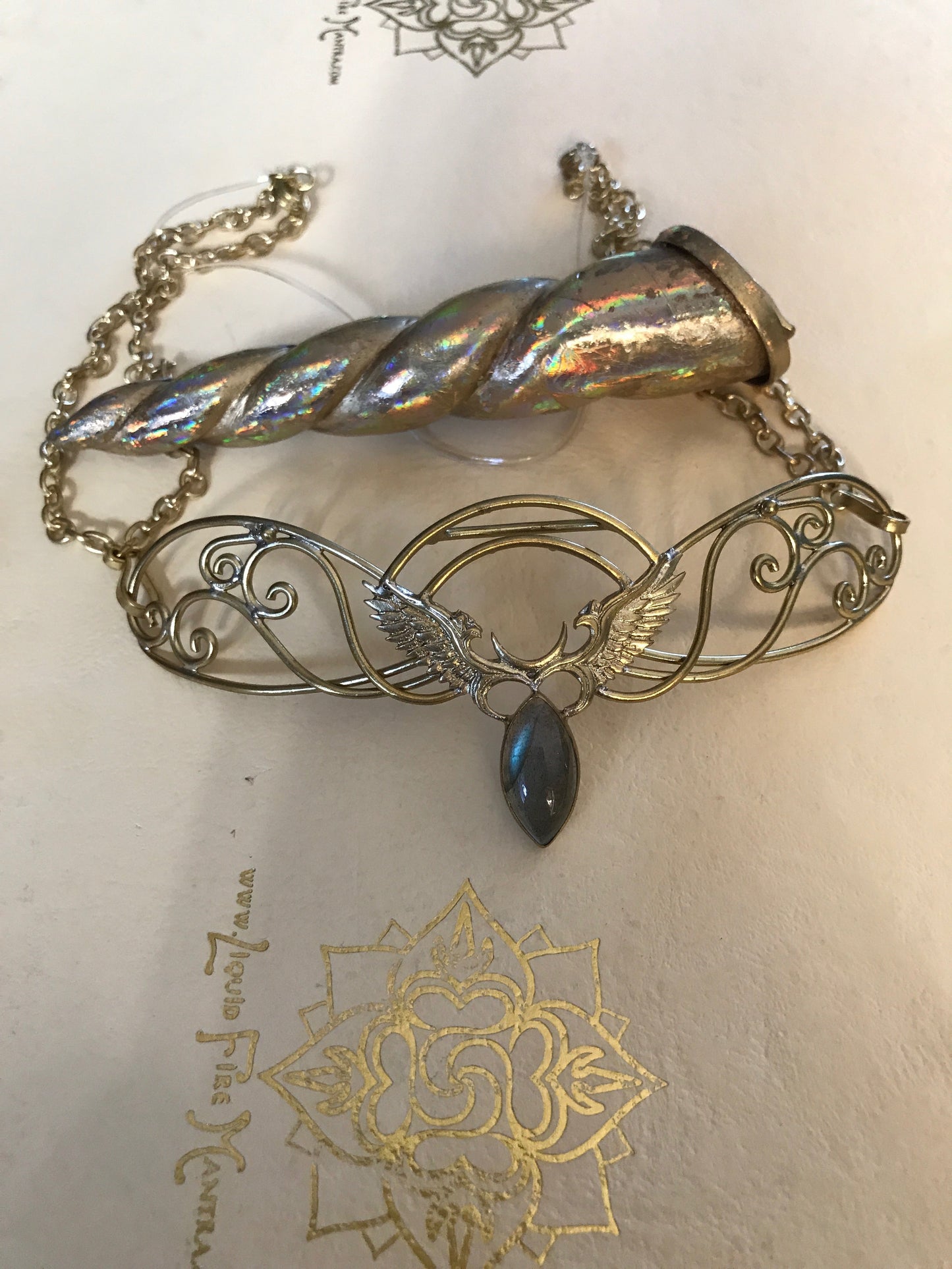 Spiral Tiara Liquid Fire Mantra