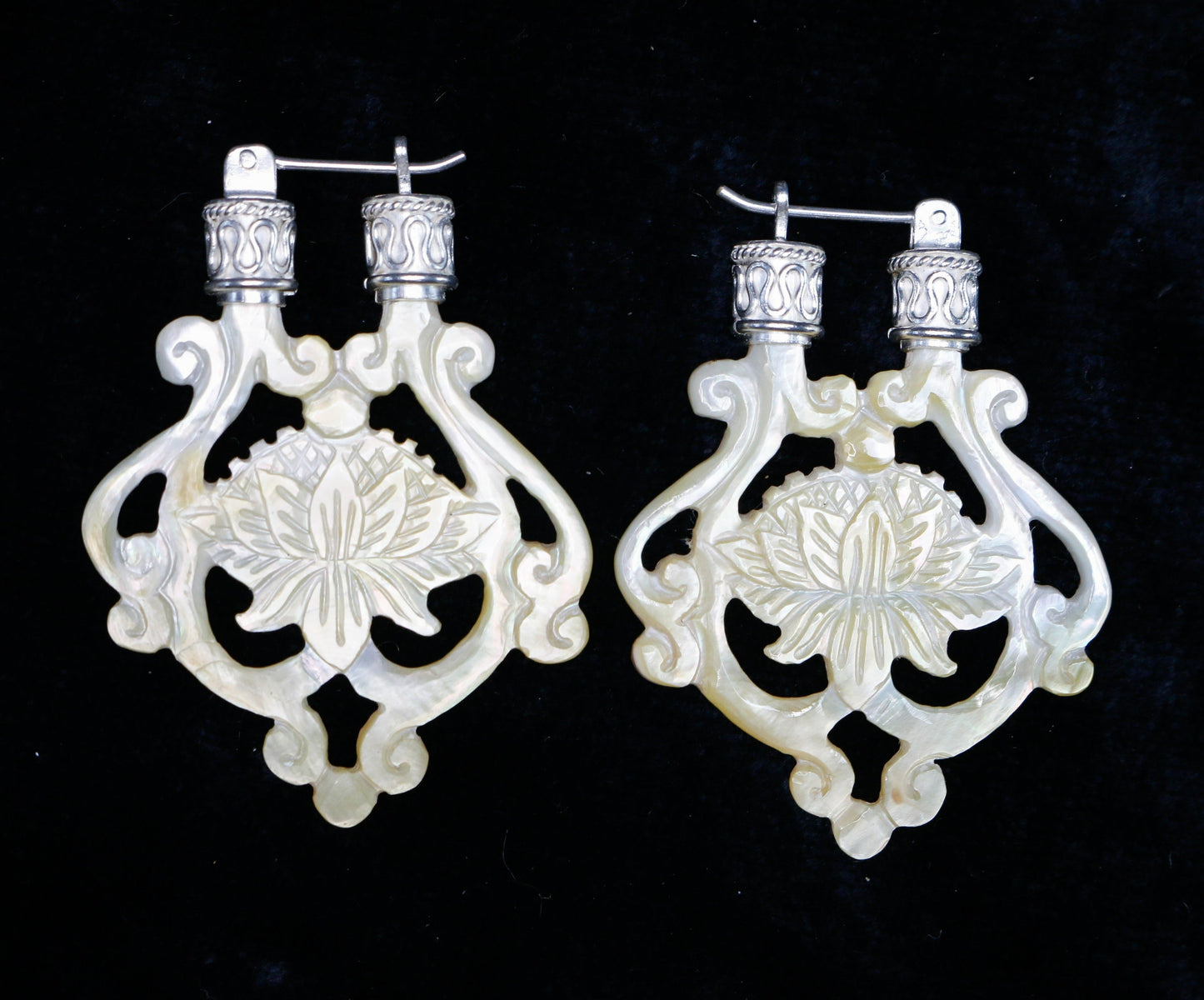 Lotus Earrings Liquid Fire Mantra