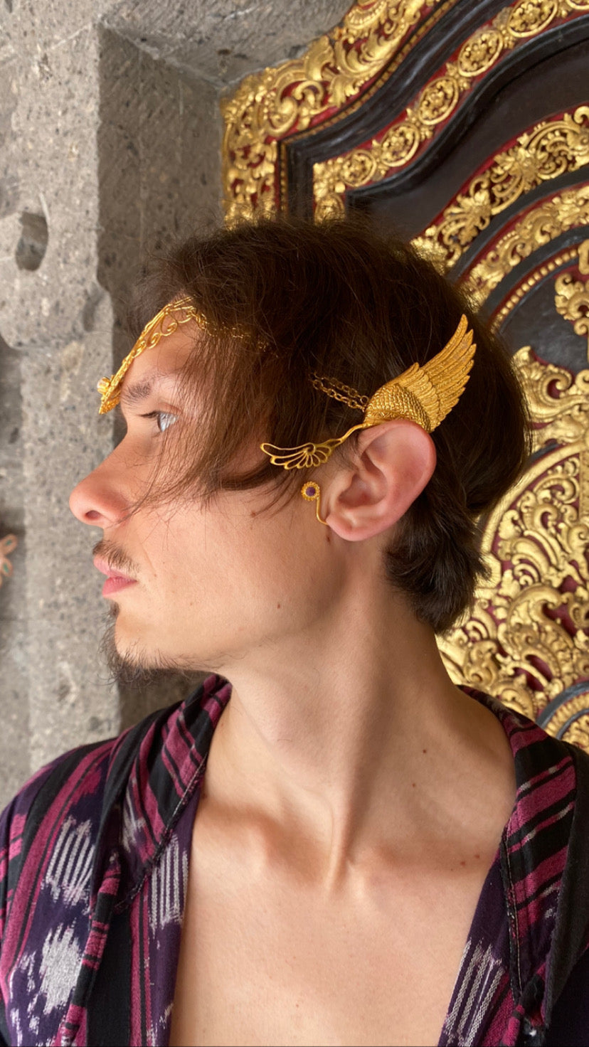 Wing Ear Cuffs - 24K Gold Plated Liquid Fire Mantra