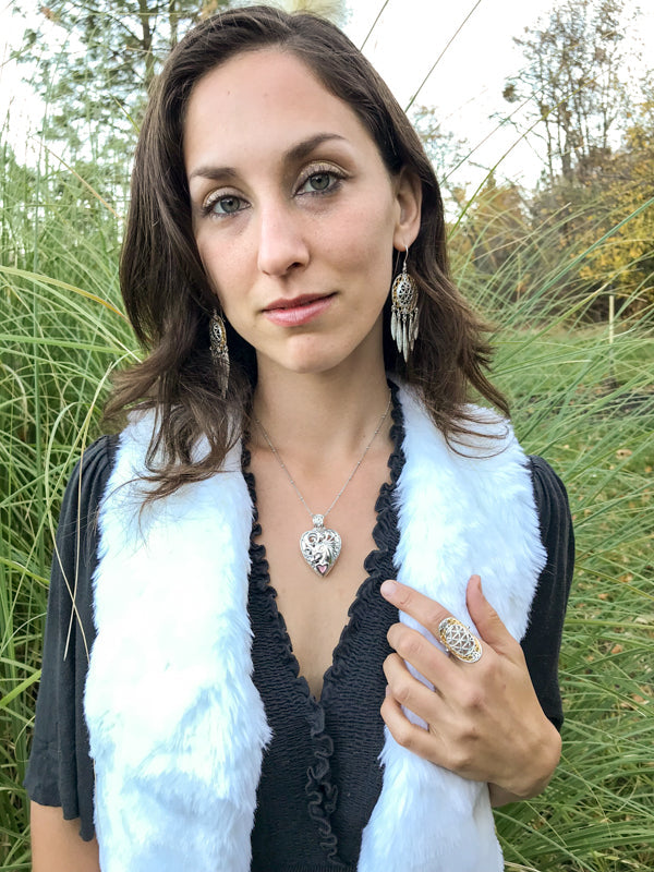 Flower of Life Dreamcatcher Earrings Liquid Fire Mantra