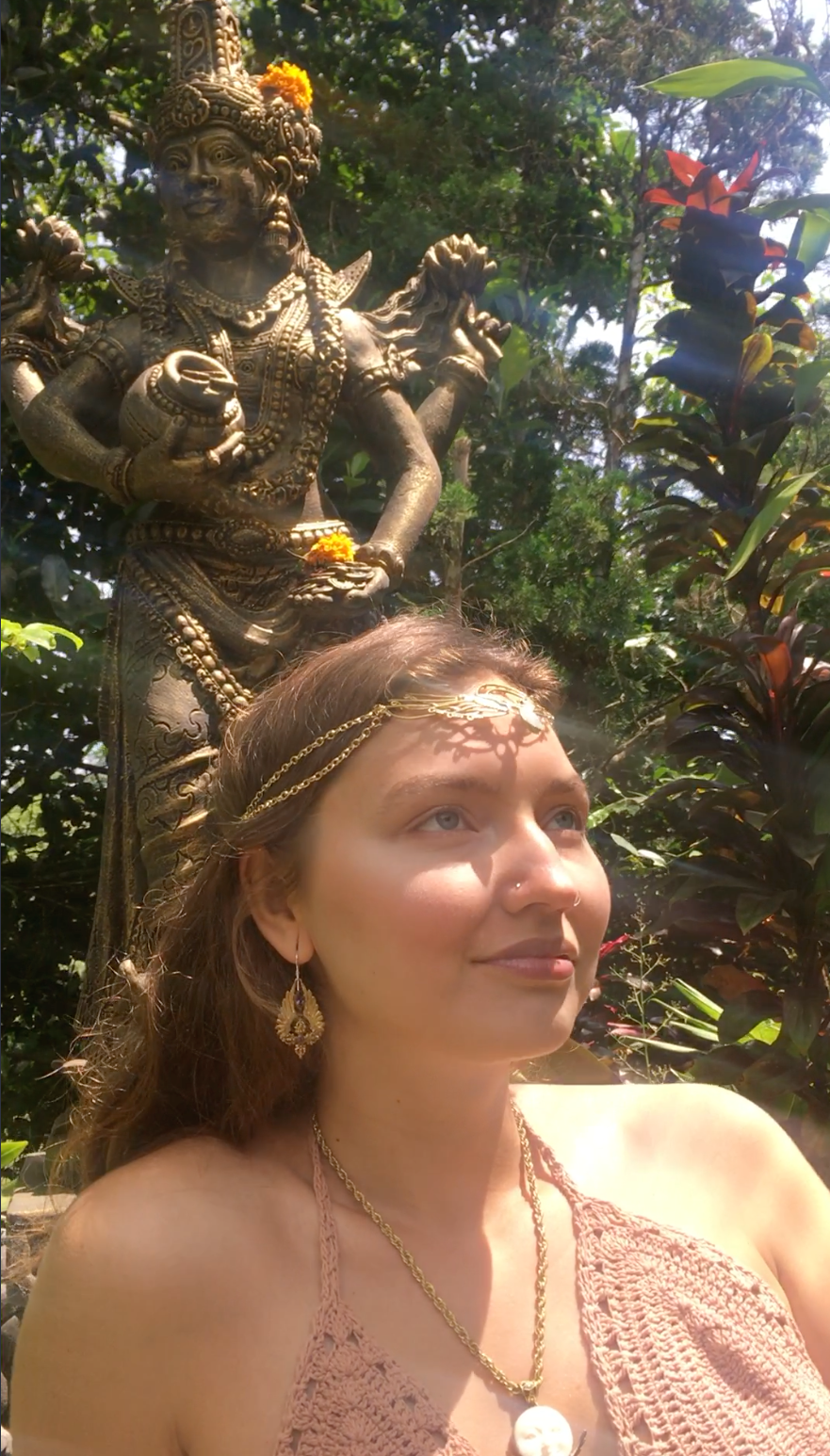 Flying Vajra Earrings Liquid Fire Mantra