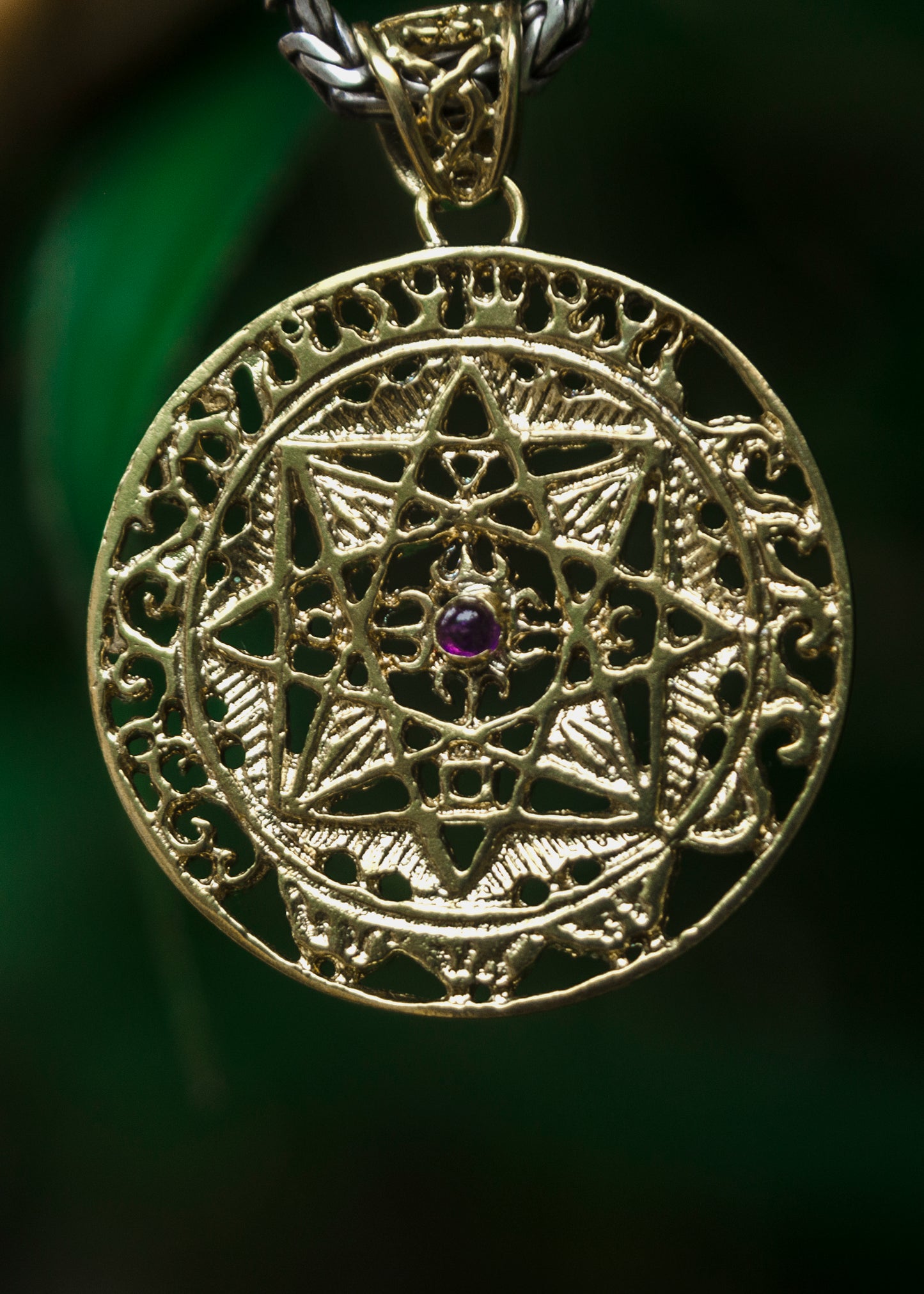 Elemental Protection Pendant with Amethyst Stone