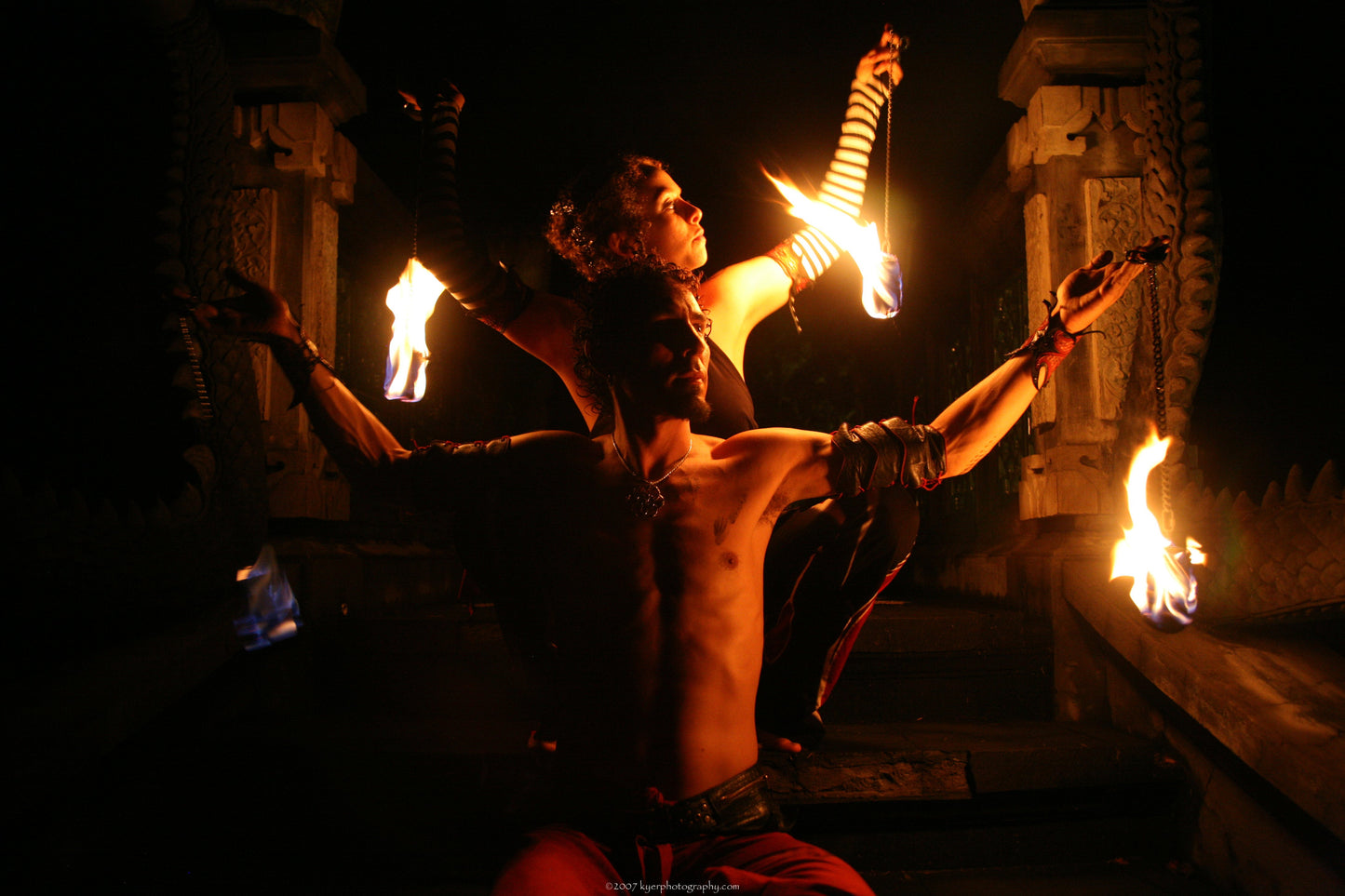 Flower of Life with Serpents Pendant Liquid Fire Mantra
