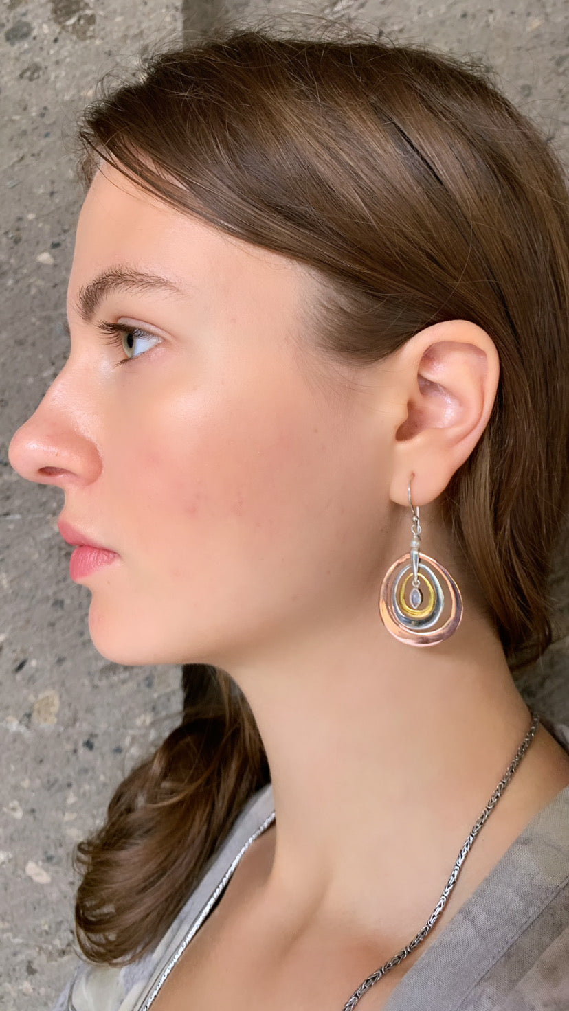 ripple hoop earrings