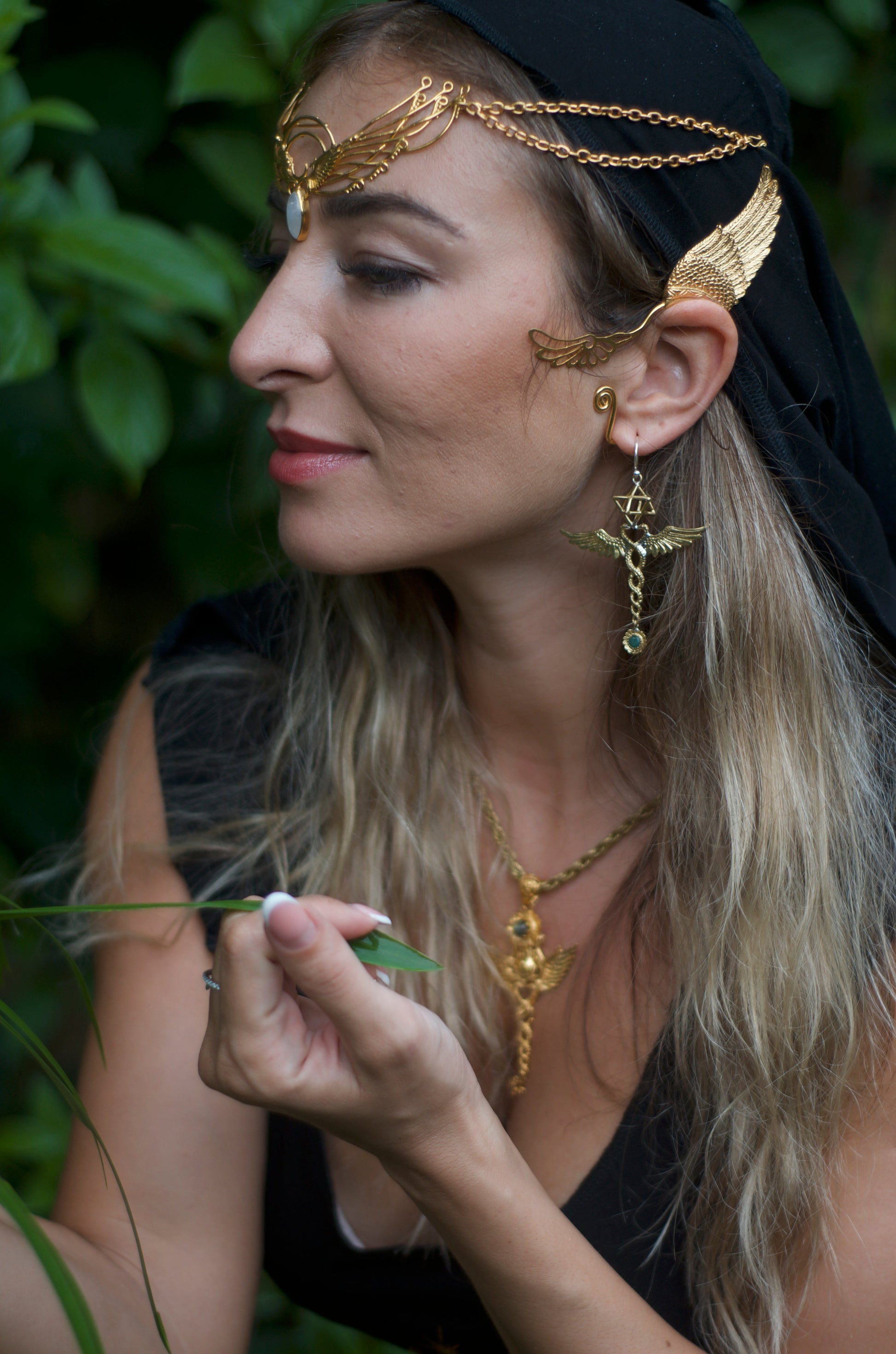 Wing Ear Cuffs - 24K Gold Plated Liquid Fire Mantra