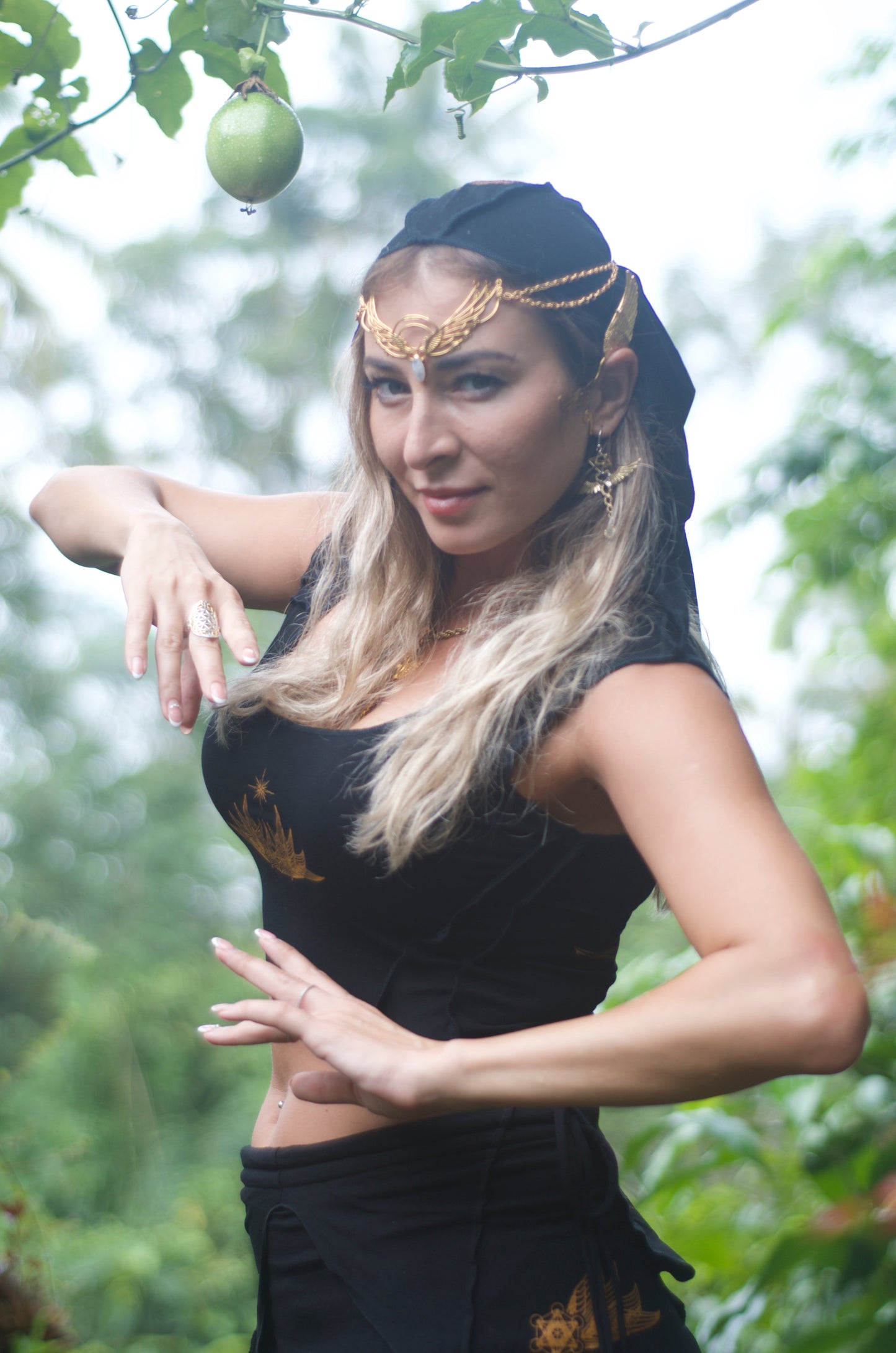 Wing Tiara - 24K Gold Plated Liquid Fire Mantra