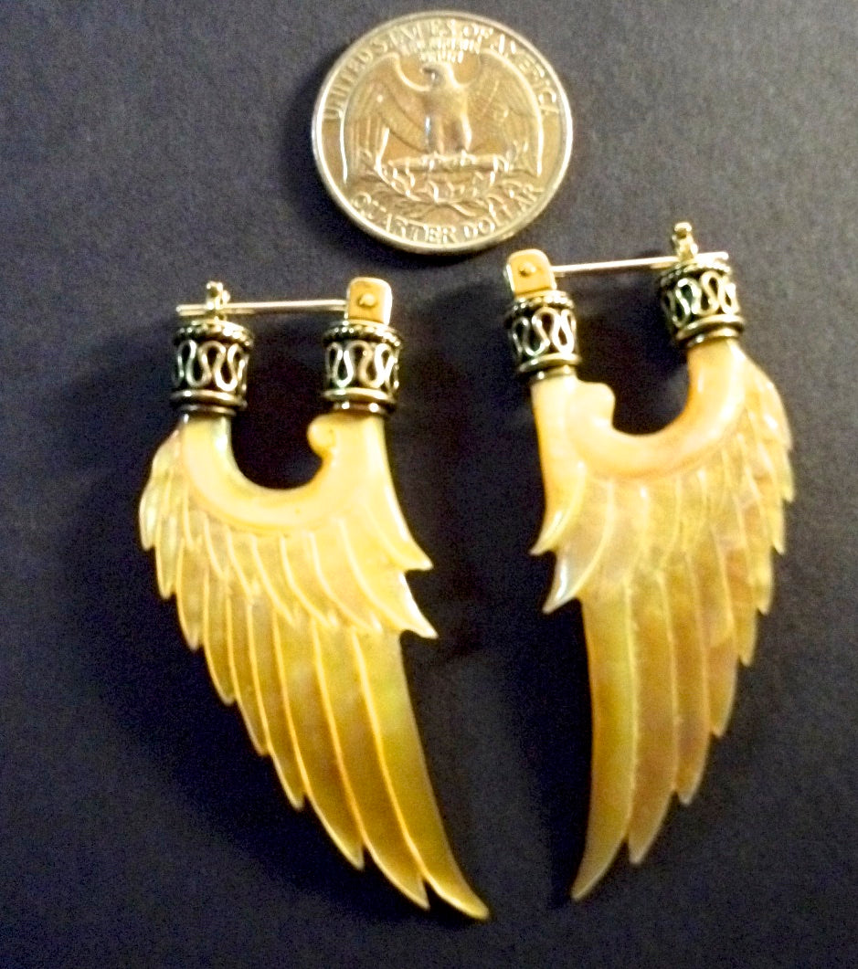 Angel Wing Earrings Liquid Fire Mantra