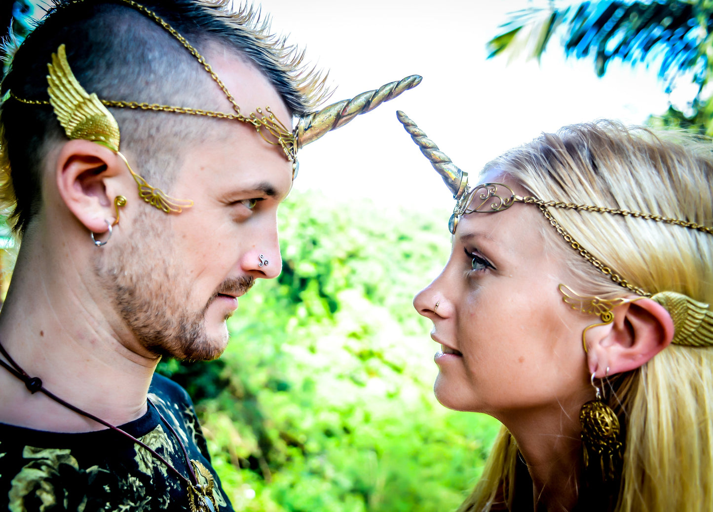 Wing Tiara - 24K Gold Plated Liquid Fire Mantra