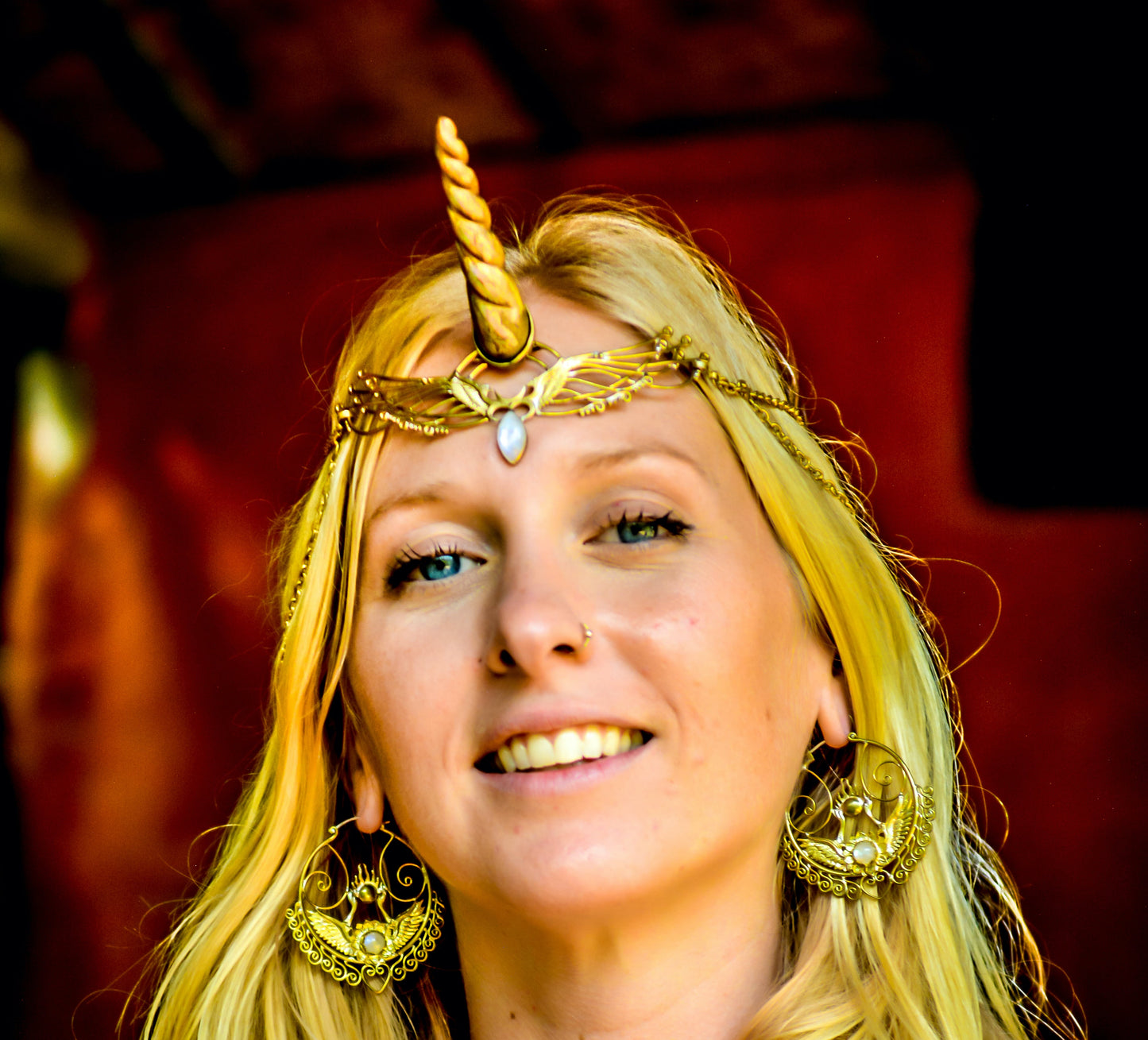 Wing Tiara - Brass Liquid Fire Mantra