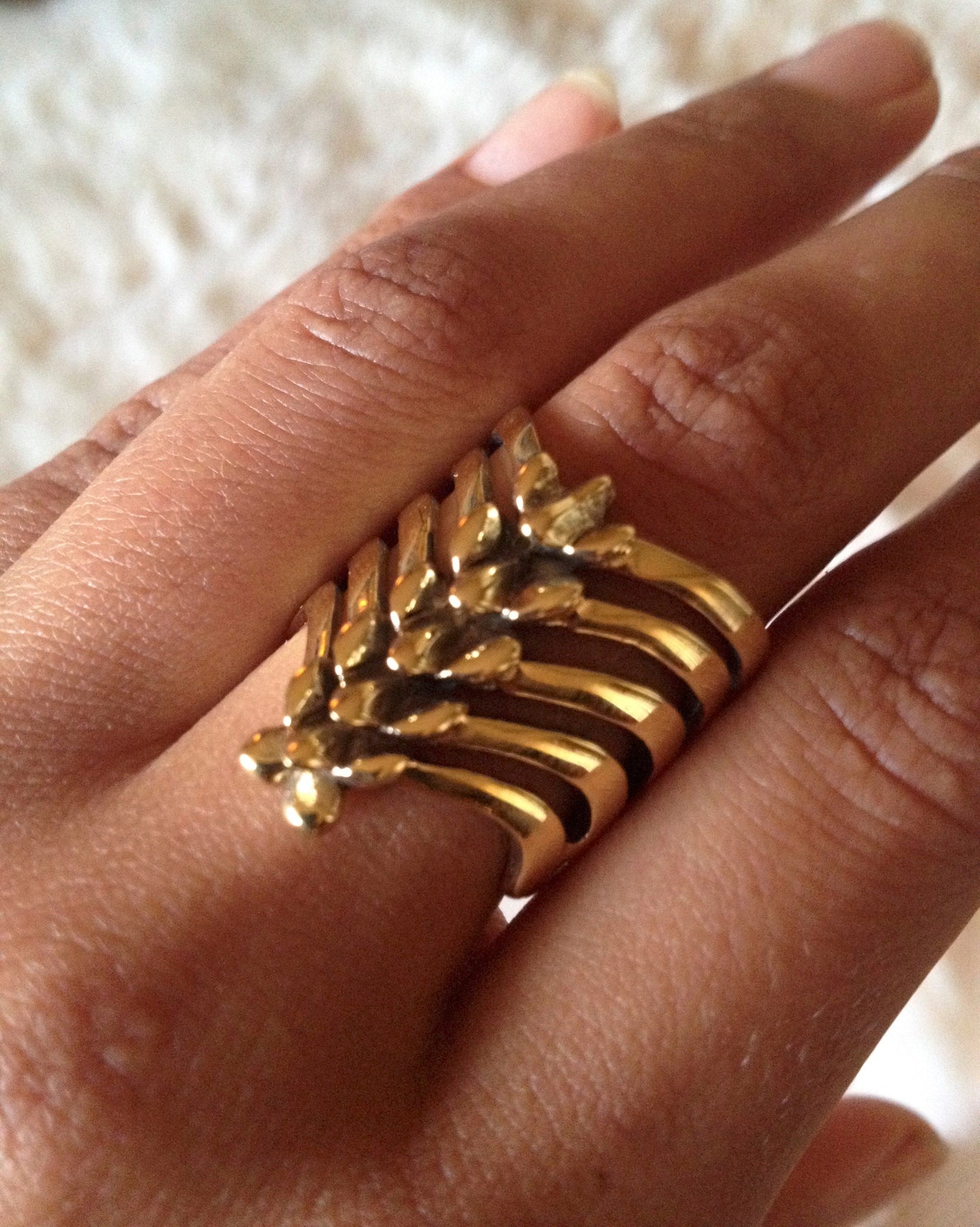 Vertebrae Ring Liquid Fire Mantra