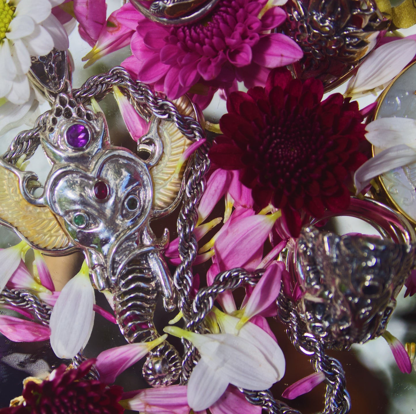 Ganesha Angel Pendant - Large Liquid Fire Mantra