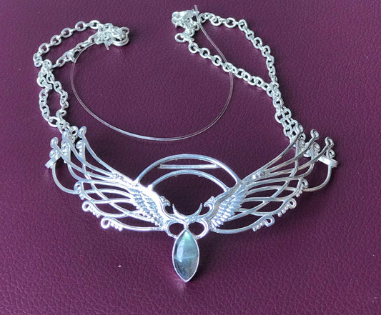 wing tiara silver plated