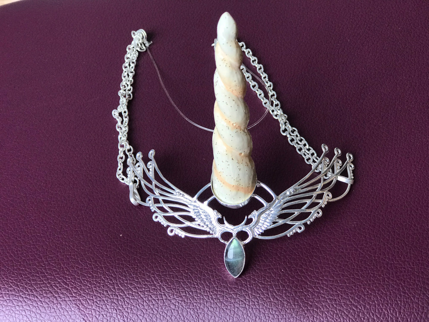 silver plated wing tiara