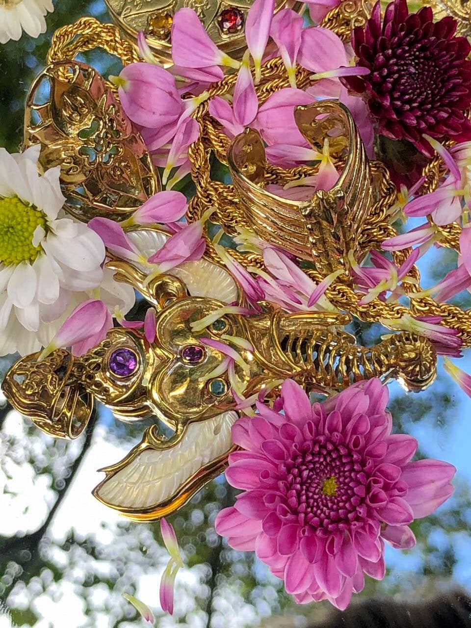 Vertebrae Ring Liquid Fire Mantra