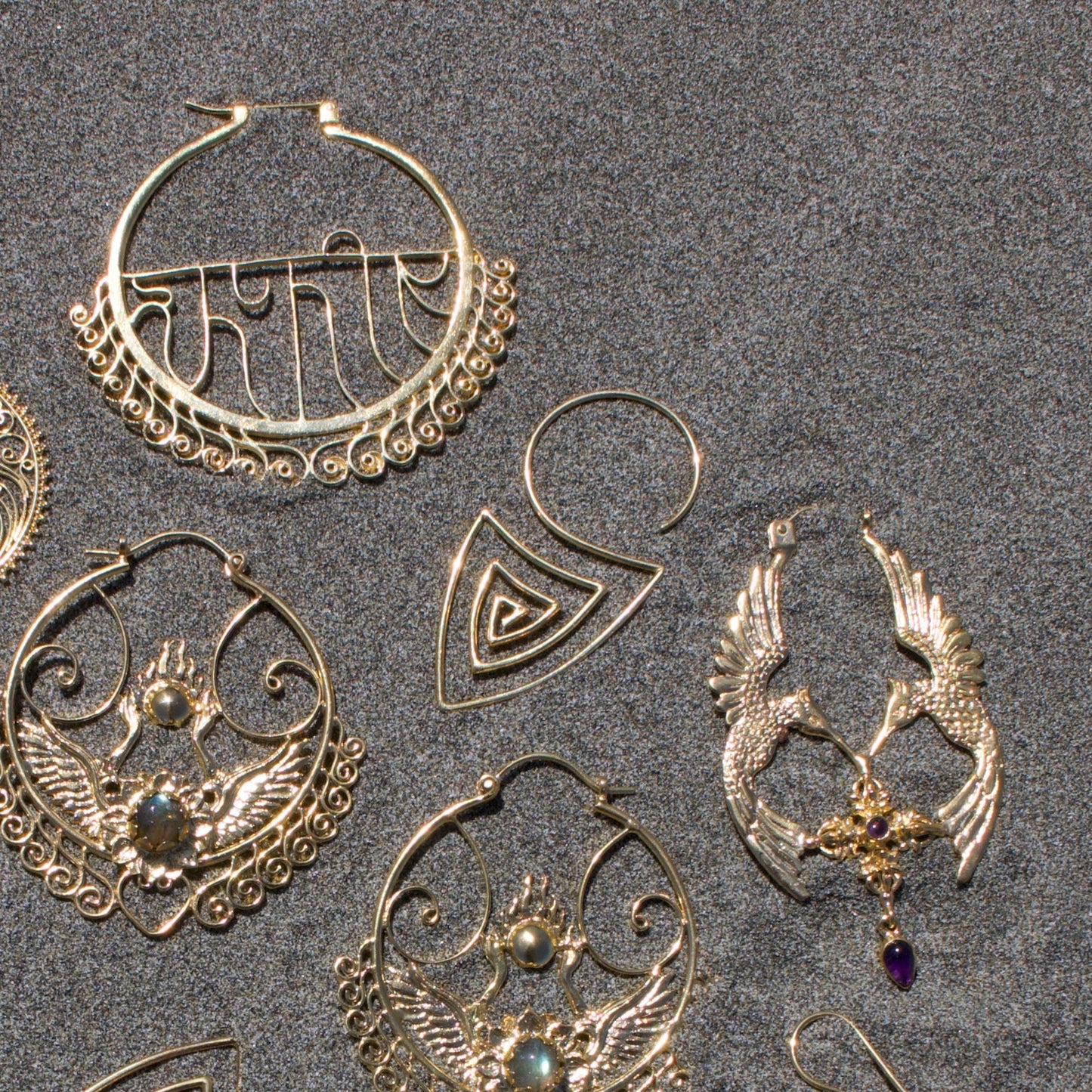 spiral drop earrings