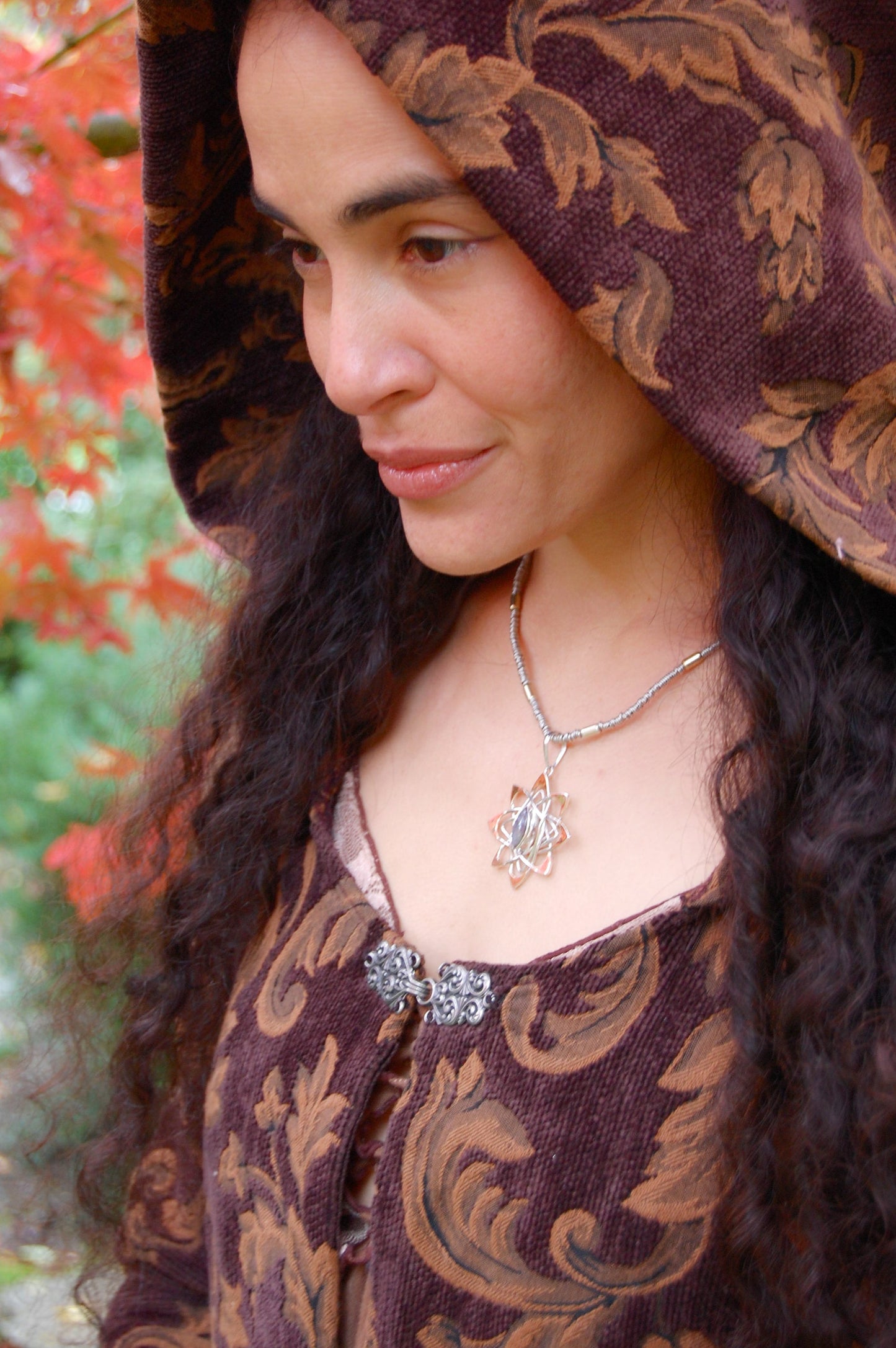 Pleiadean Star pendant Liquid Fire Mantra