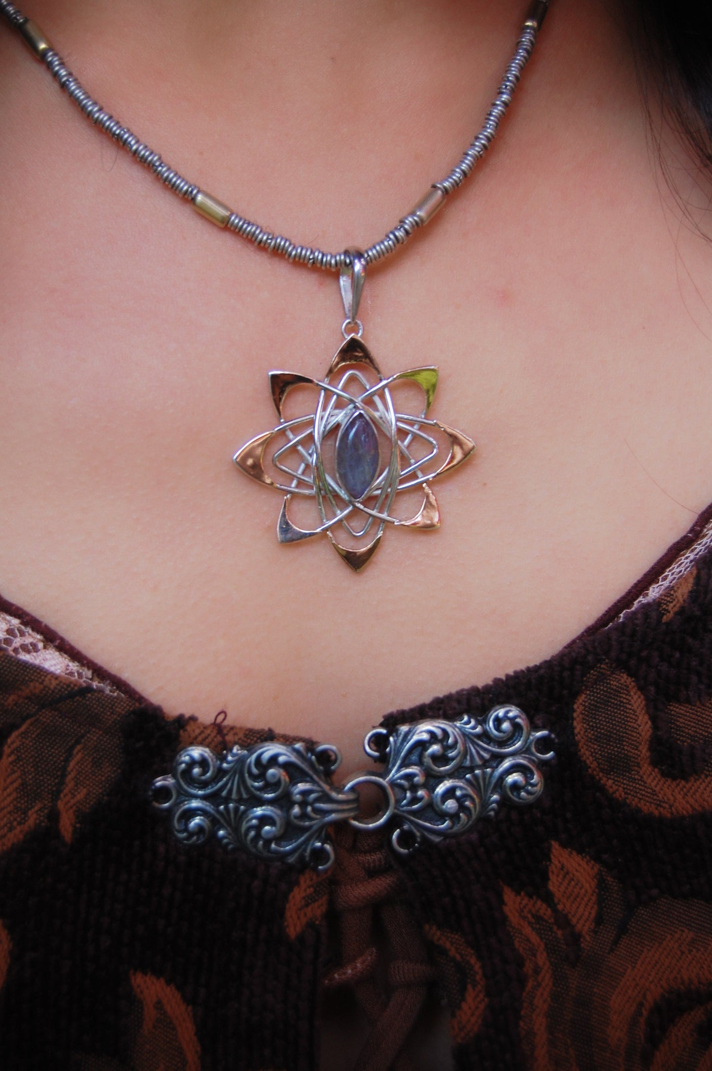 Pleiadean Star pendant Liquid Fire Mantra