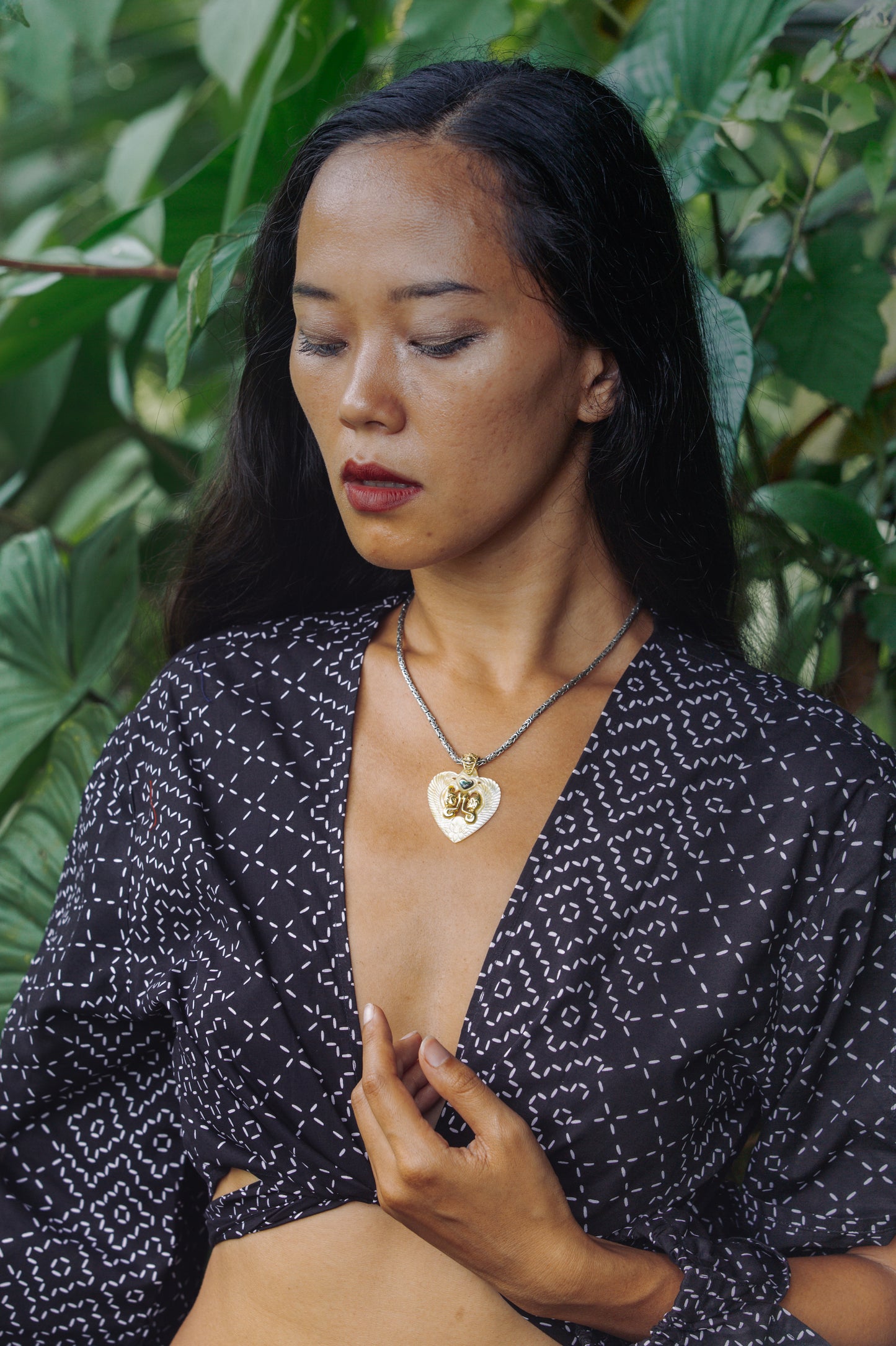 Divine Union Pendant - Light Mother of Pearl